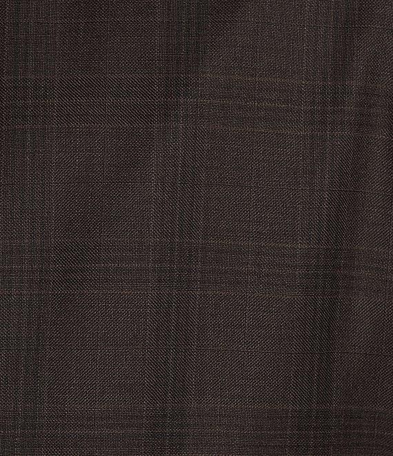 Hickey Freeman Modern Fit Flat Front Plaid Pattern 2-Piece Suit Product Image
