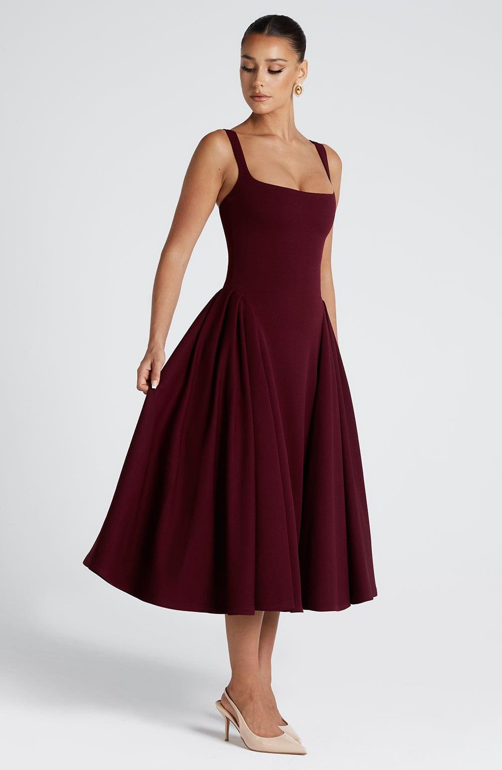 Betty Midi Dress - Cherry Lacquer Product Image