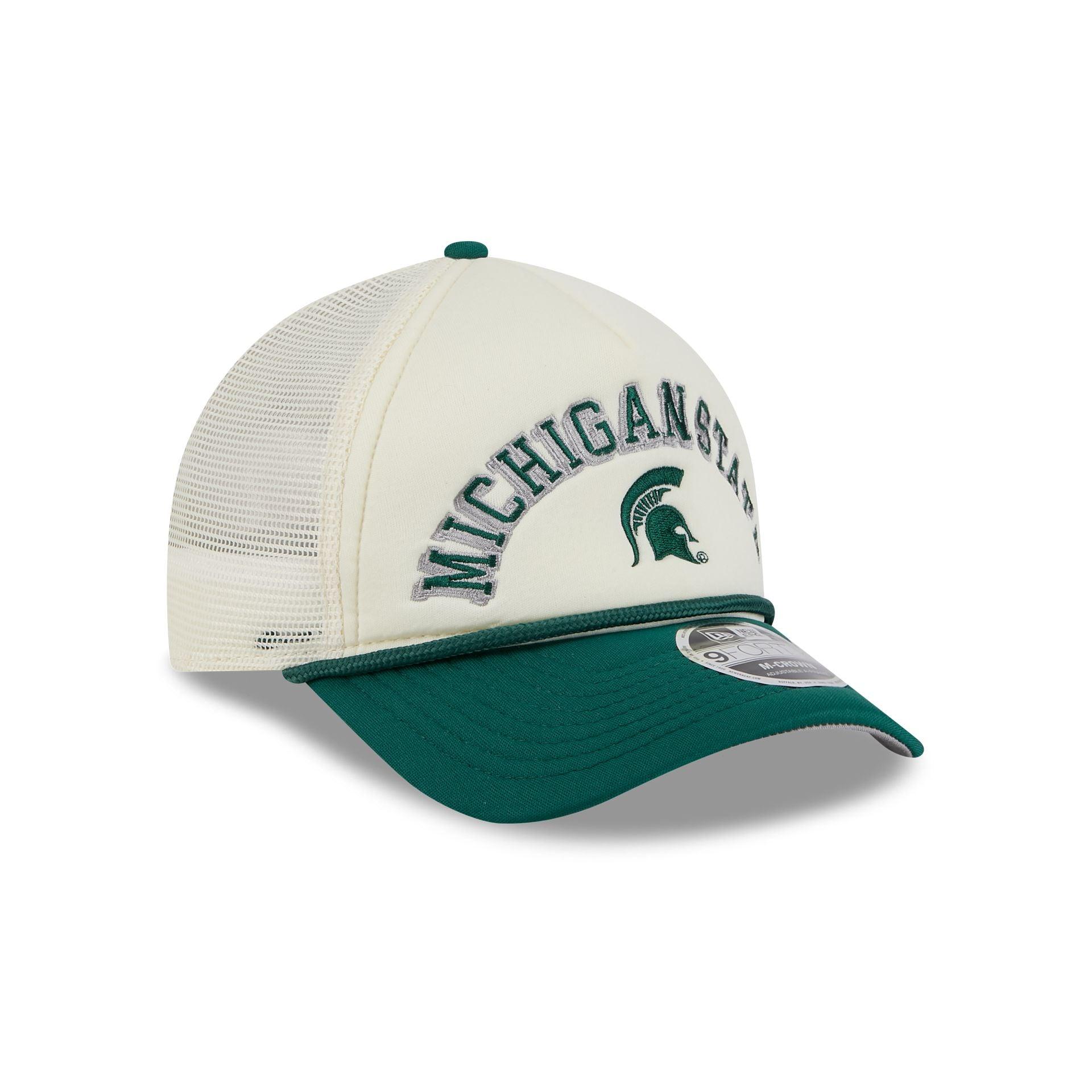 Michigan State Spartans Chrome Arch 9FORTY M-Crown A-Frame Trucker Hat Male Product Image