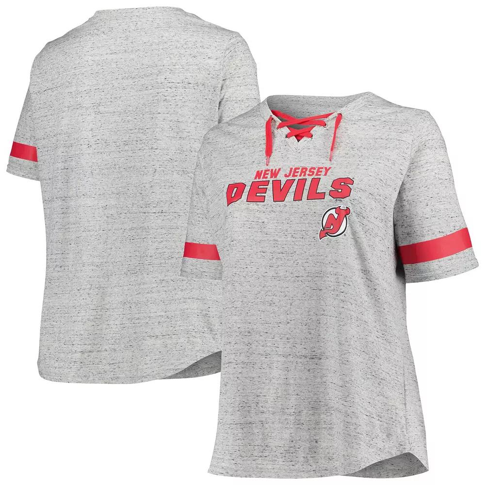 Women's Fanatics Branded Heather Gray New Jersey Devils Plus  Product Image
