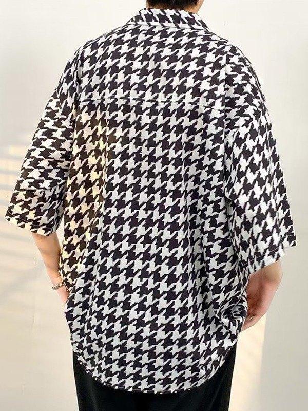 Men's Houndstooth Button Down Shirt Product Image