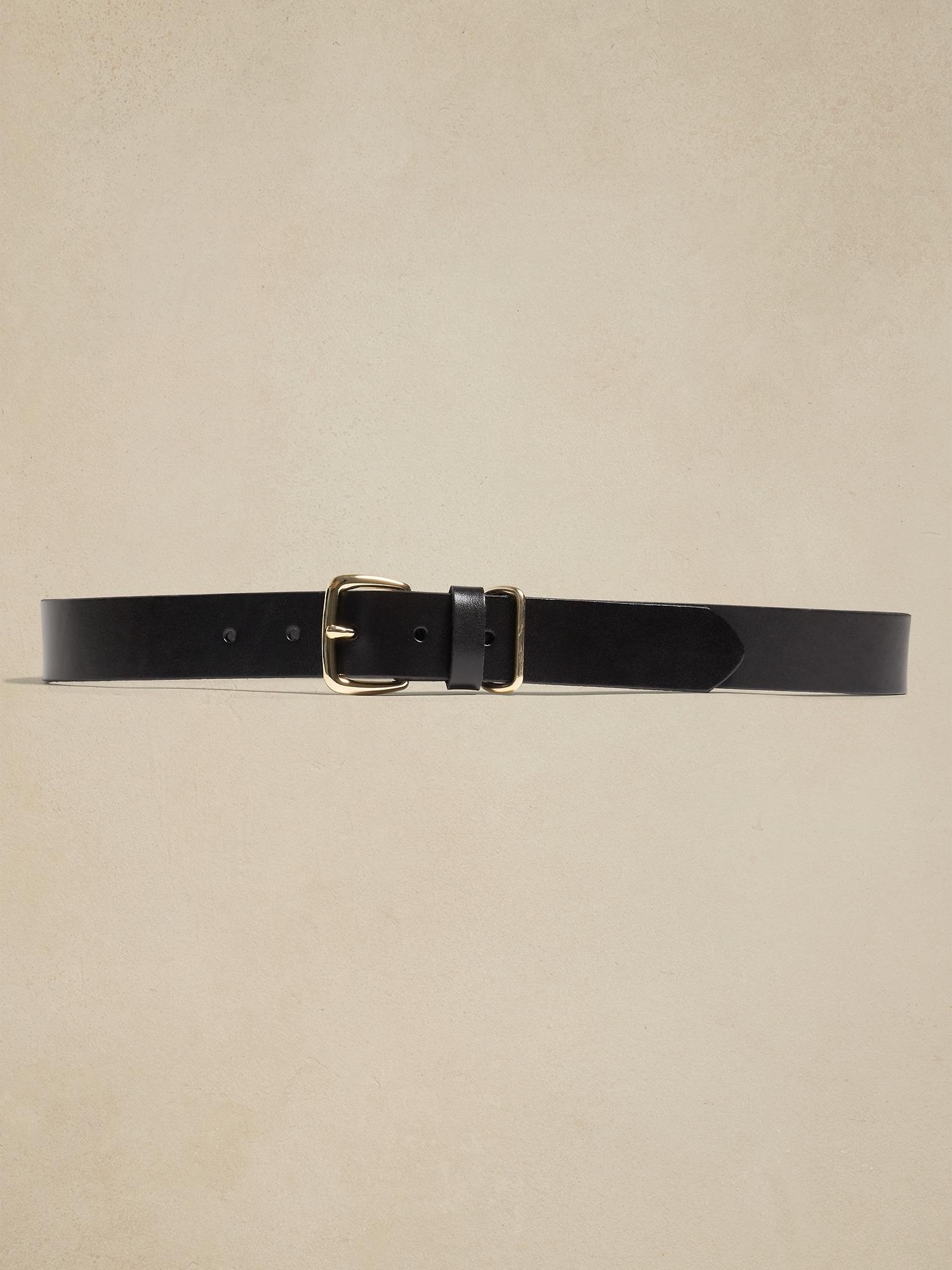 Leather Square Buckle Belt Product Image