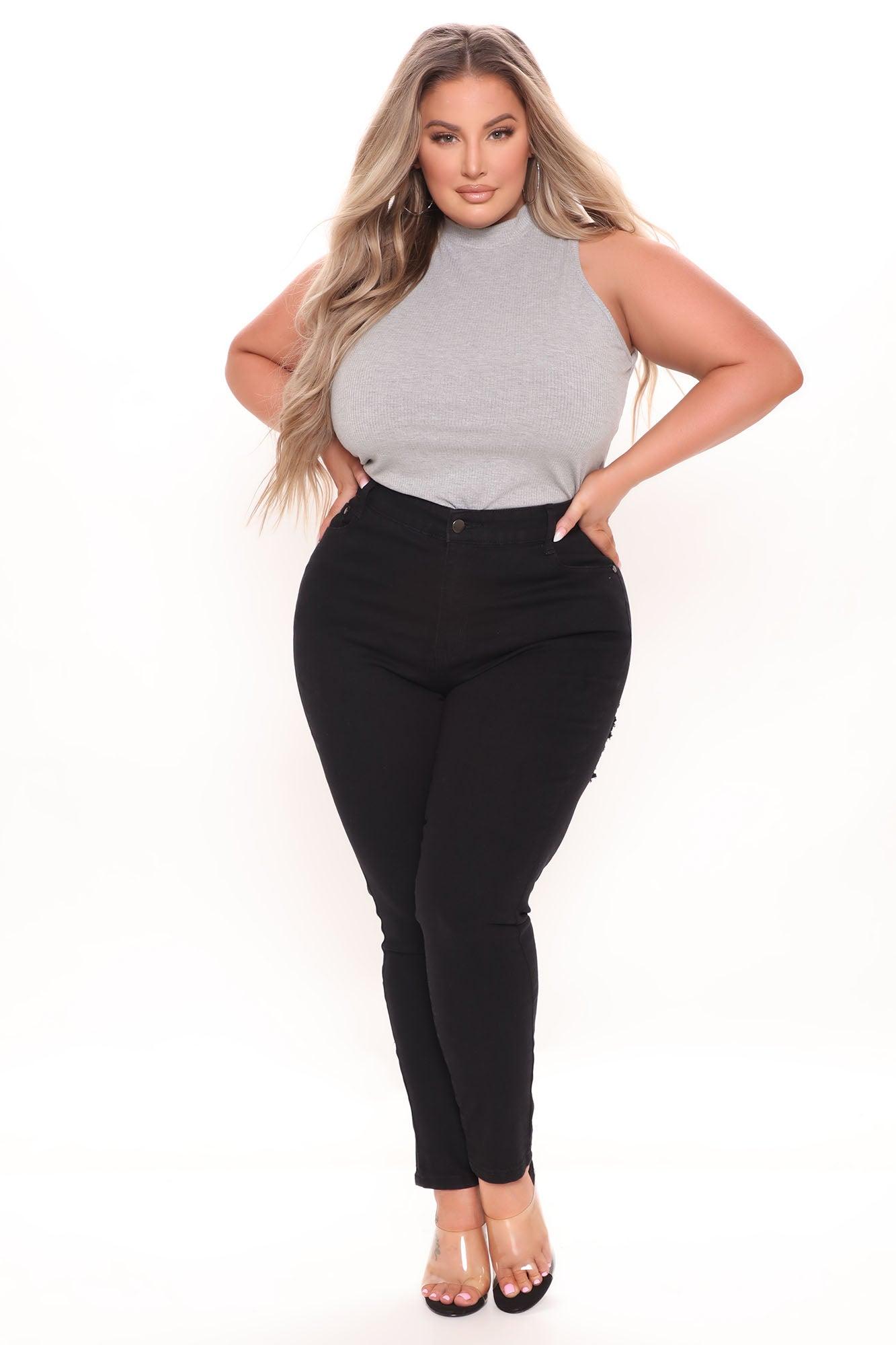 All The Booty Ripped Skinny Jeans - Black Product Image