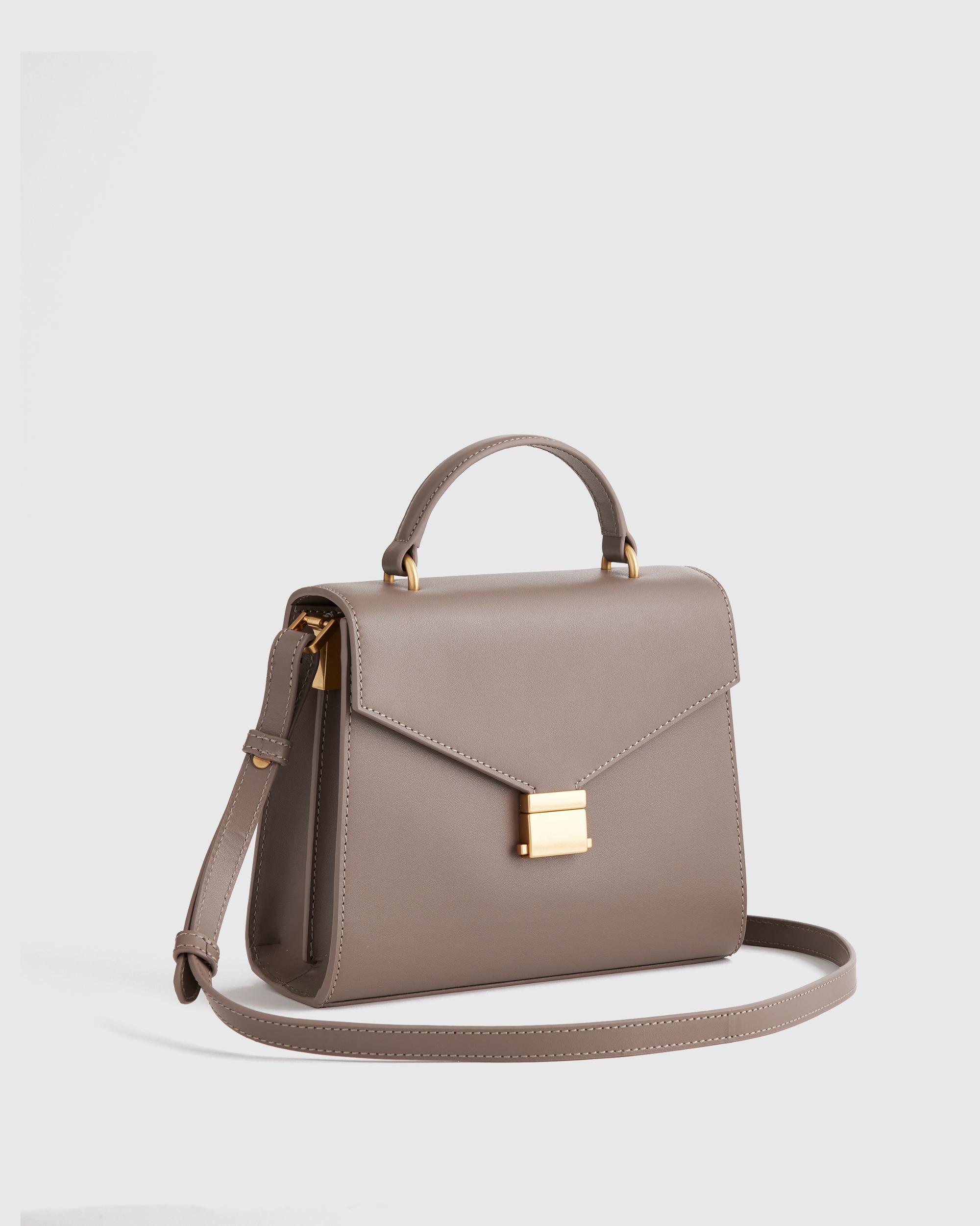 Quince | Women's Italian Leather Top Handle Crossbody Satchel Product Image