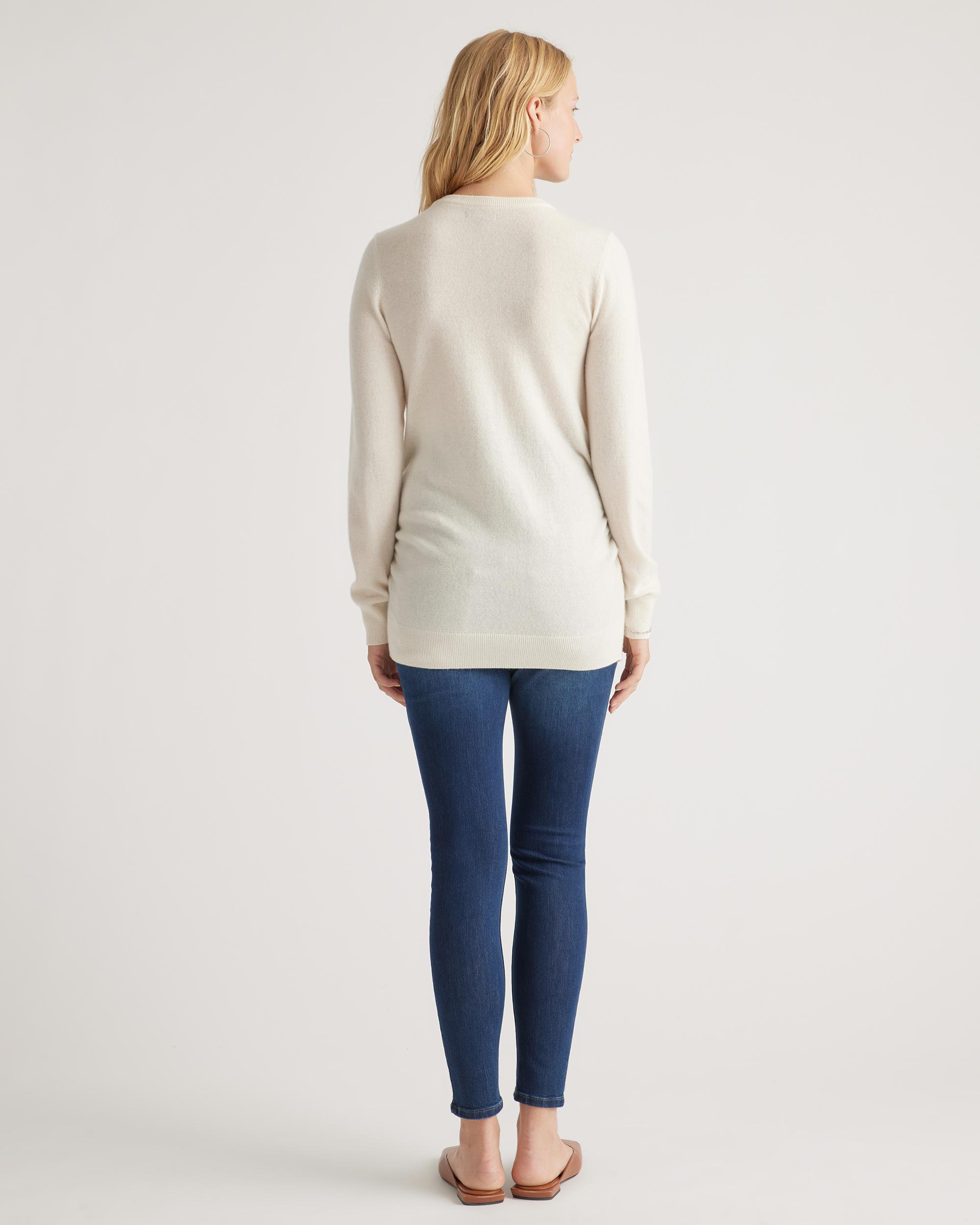 Quince | Women's Mongolian Cashmere Maternity Crewneck Sweater Product Image