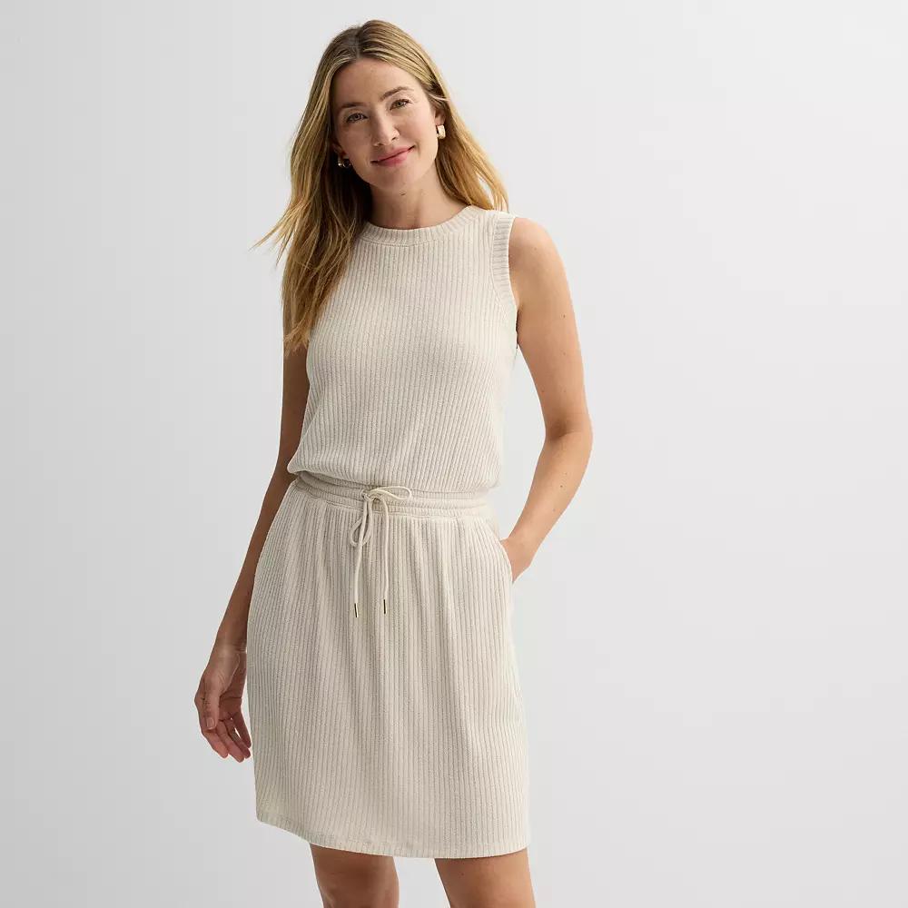 Women's Sonoma Goods For Life® Beachy Knit Dress, Size: XXL, Ivory Product Image