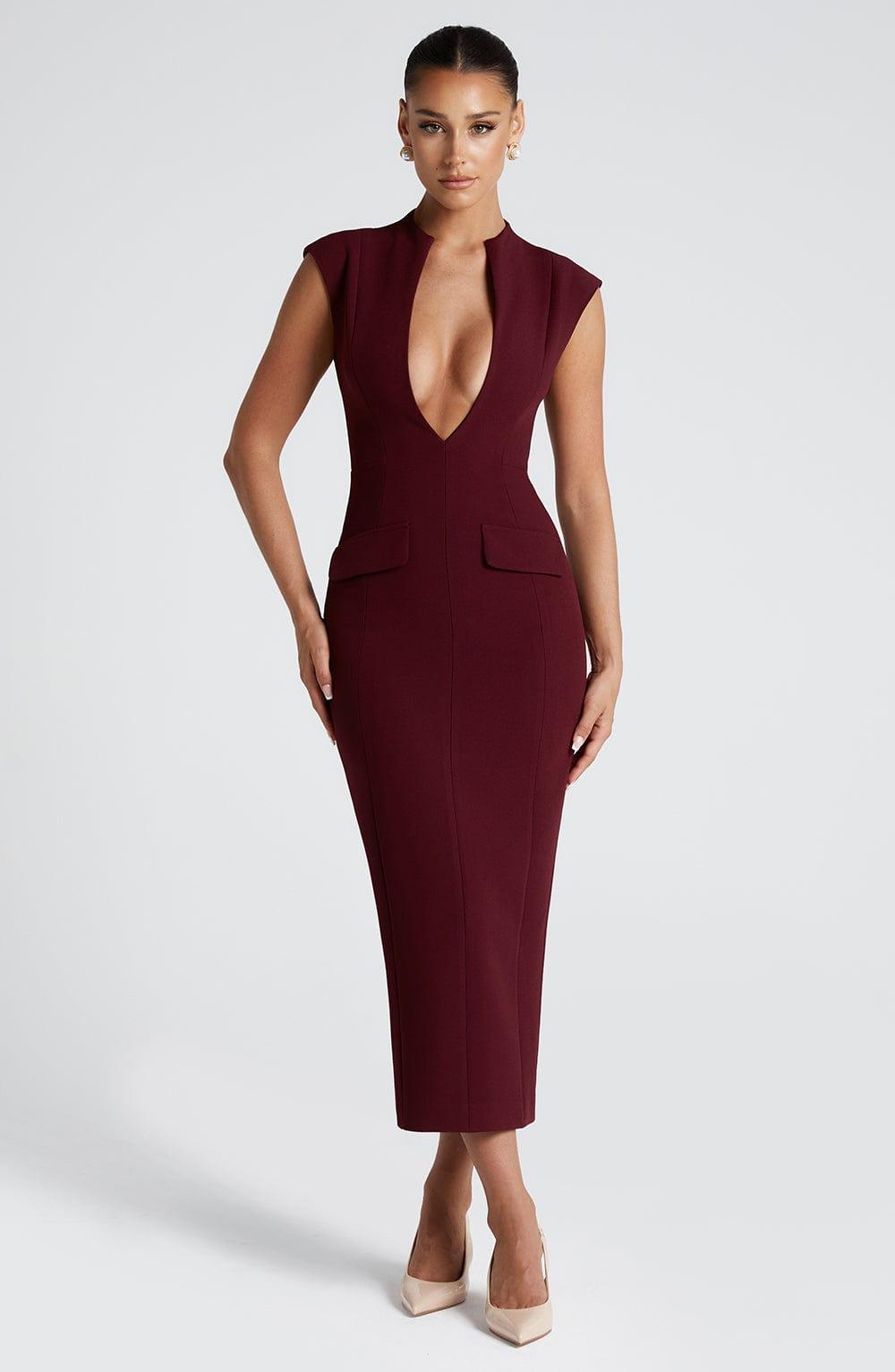 Nellie Midi Dress - Cherry Lacquer Product Image