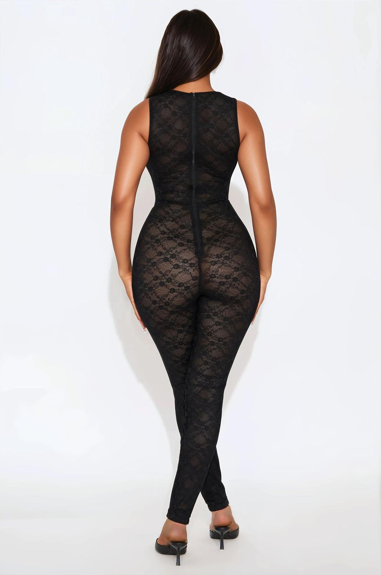 Gabriella Lace Jumpsuit - Black Product Image