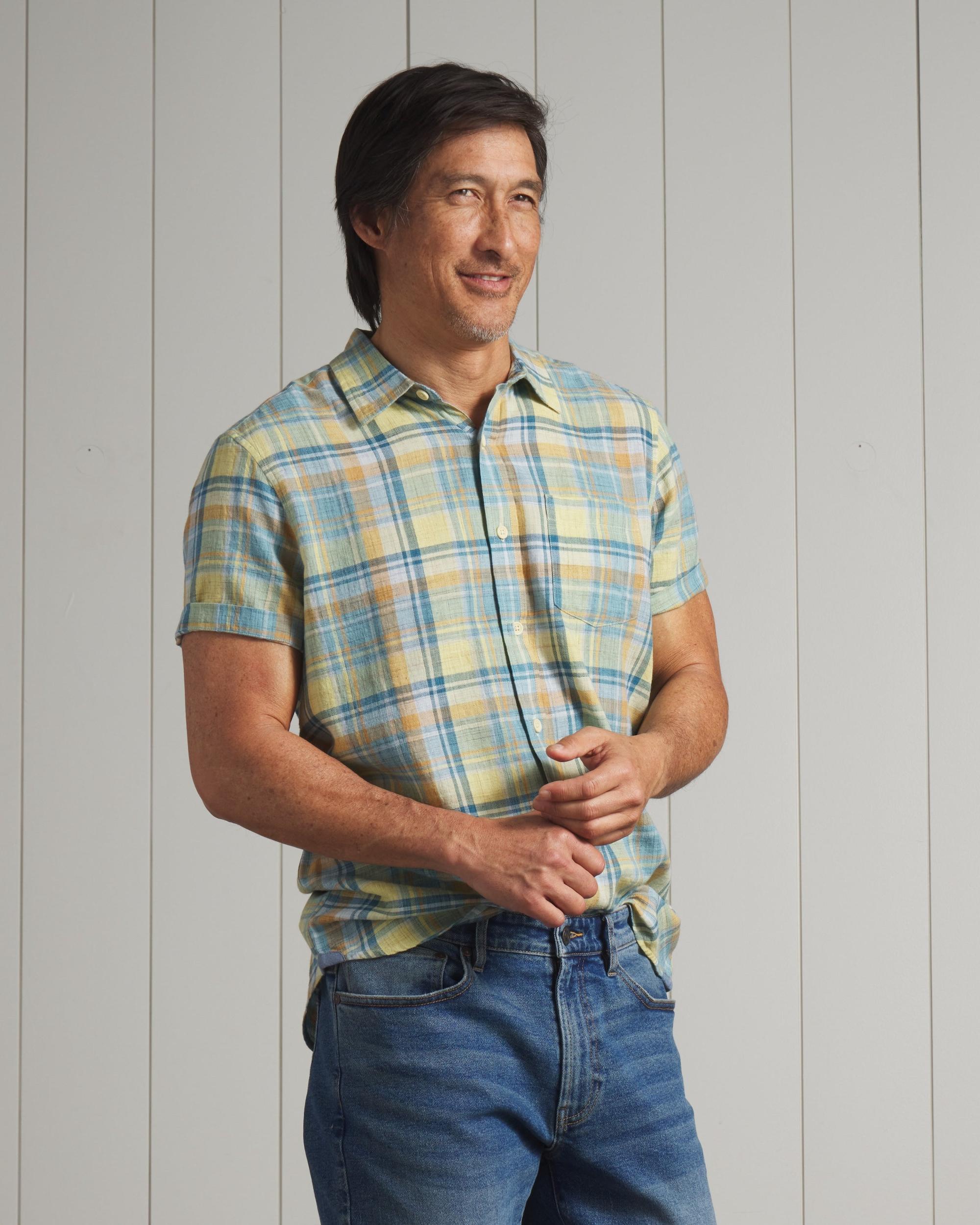 Madras Power Loom Twill Short Sleeve Shirt - Multi Color Product Image