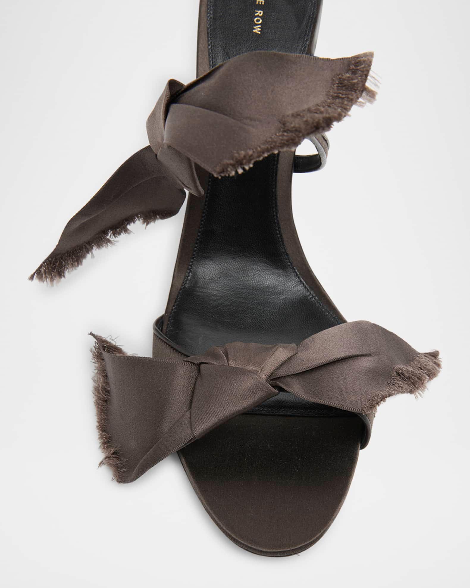 Vika Silk Knot Slide Sandals Product Image