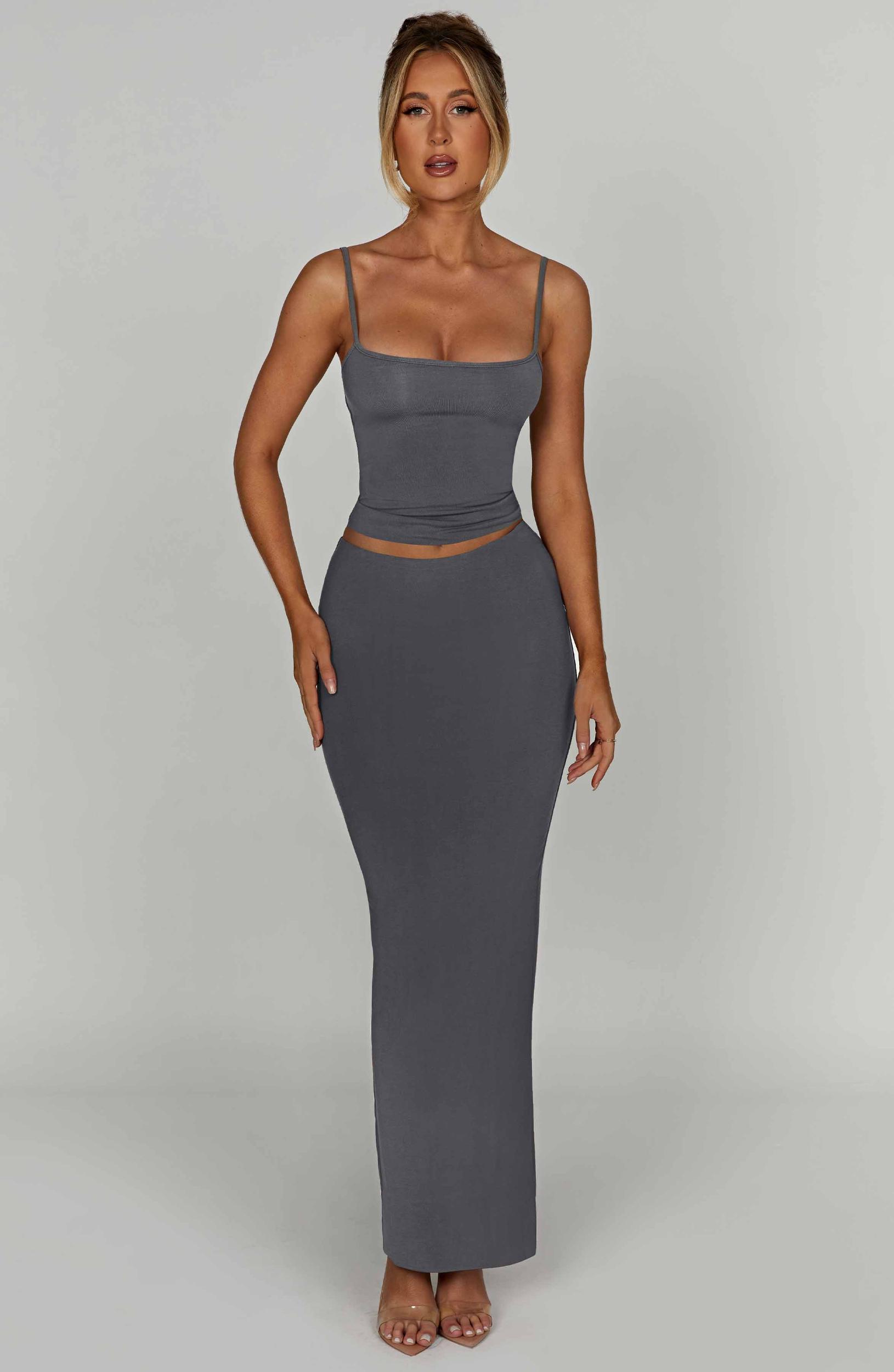 Yazmin Maxi Skirt - Charcoal Product Image