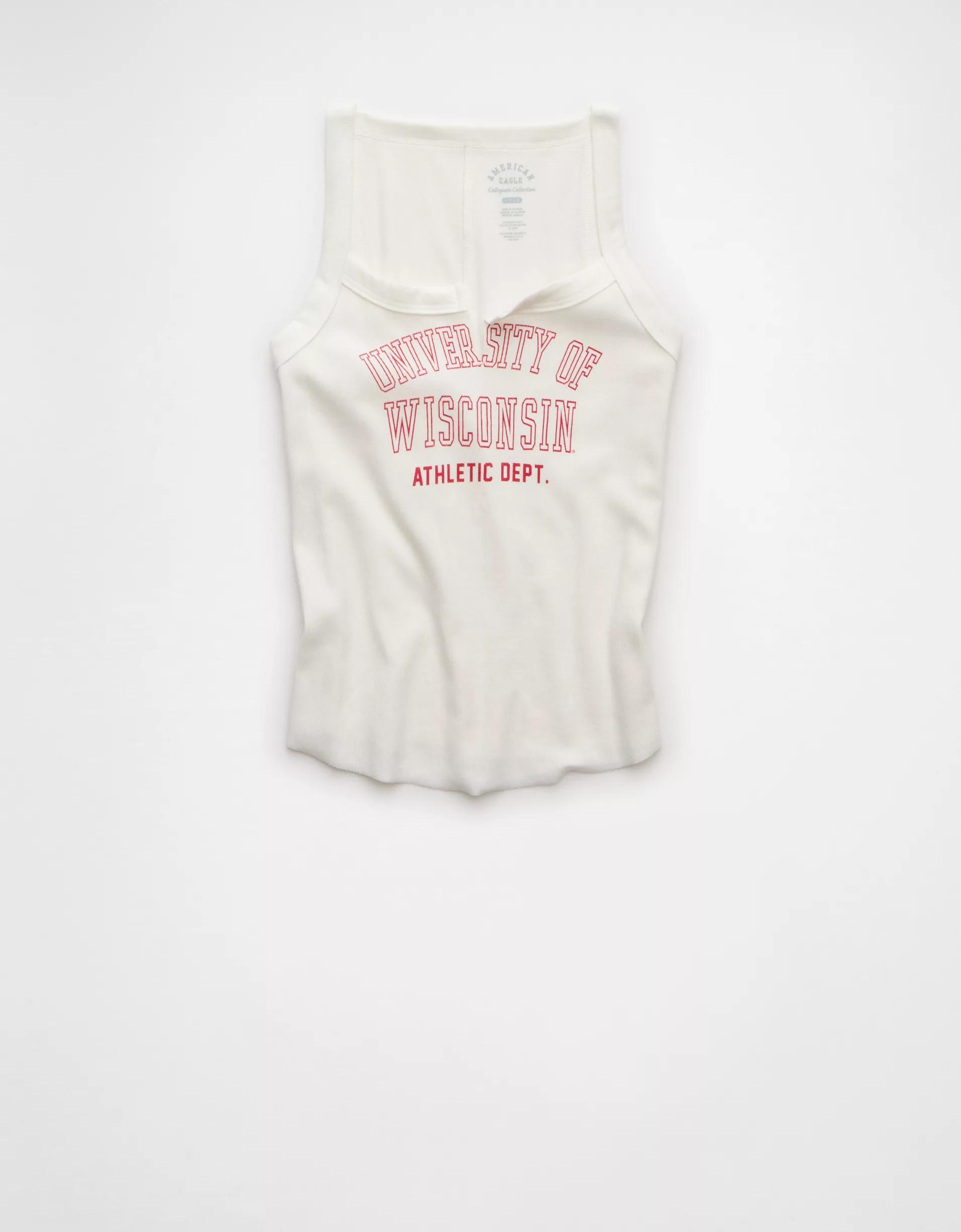 AE Wisconsin Badgers Graphic Notch Neck Tank Top Product Image