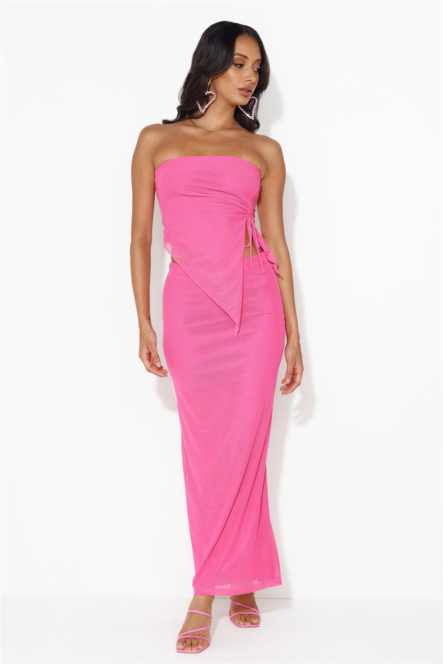 Pictures Please Mesh Crop Top Pink Product Image