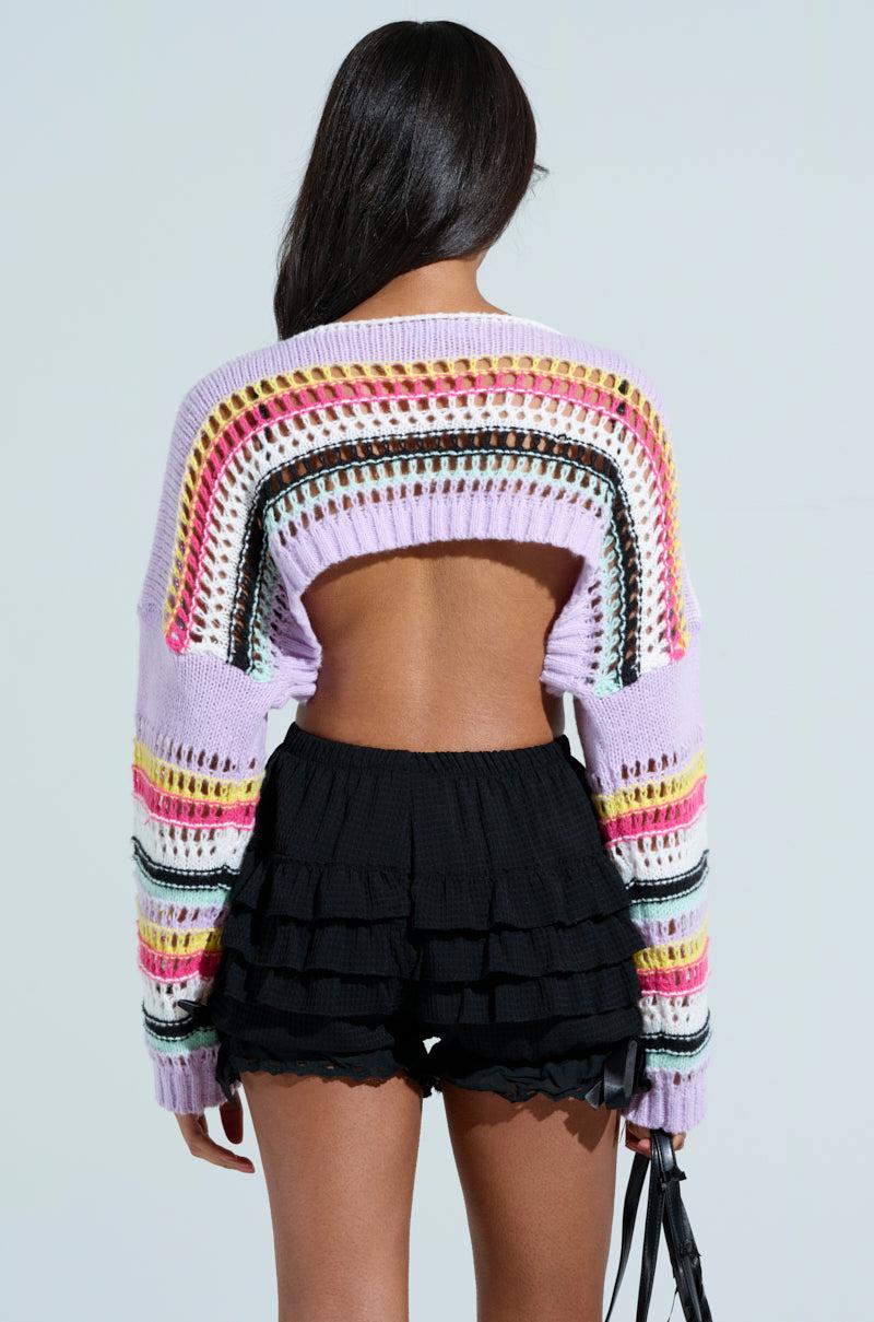 CIAO KNITTED CROPPED SWEATER Product Image