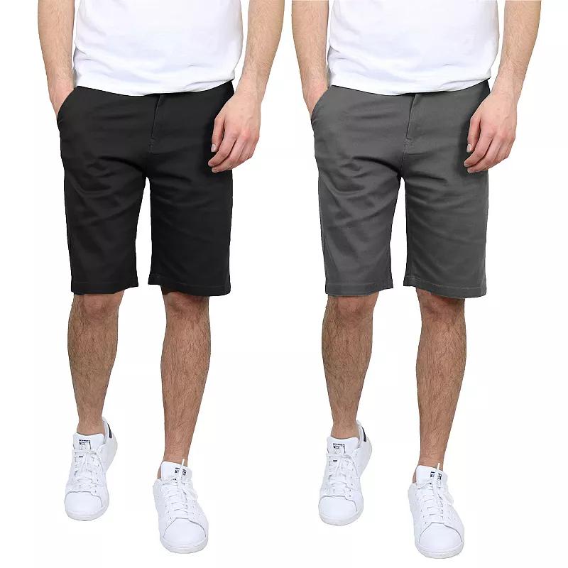 Men's Galaxy 10.5" 5-Pocket Flat-Front Slim-Fit Stretch Chino Shorts 2-Pack,  Product Image