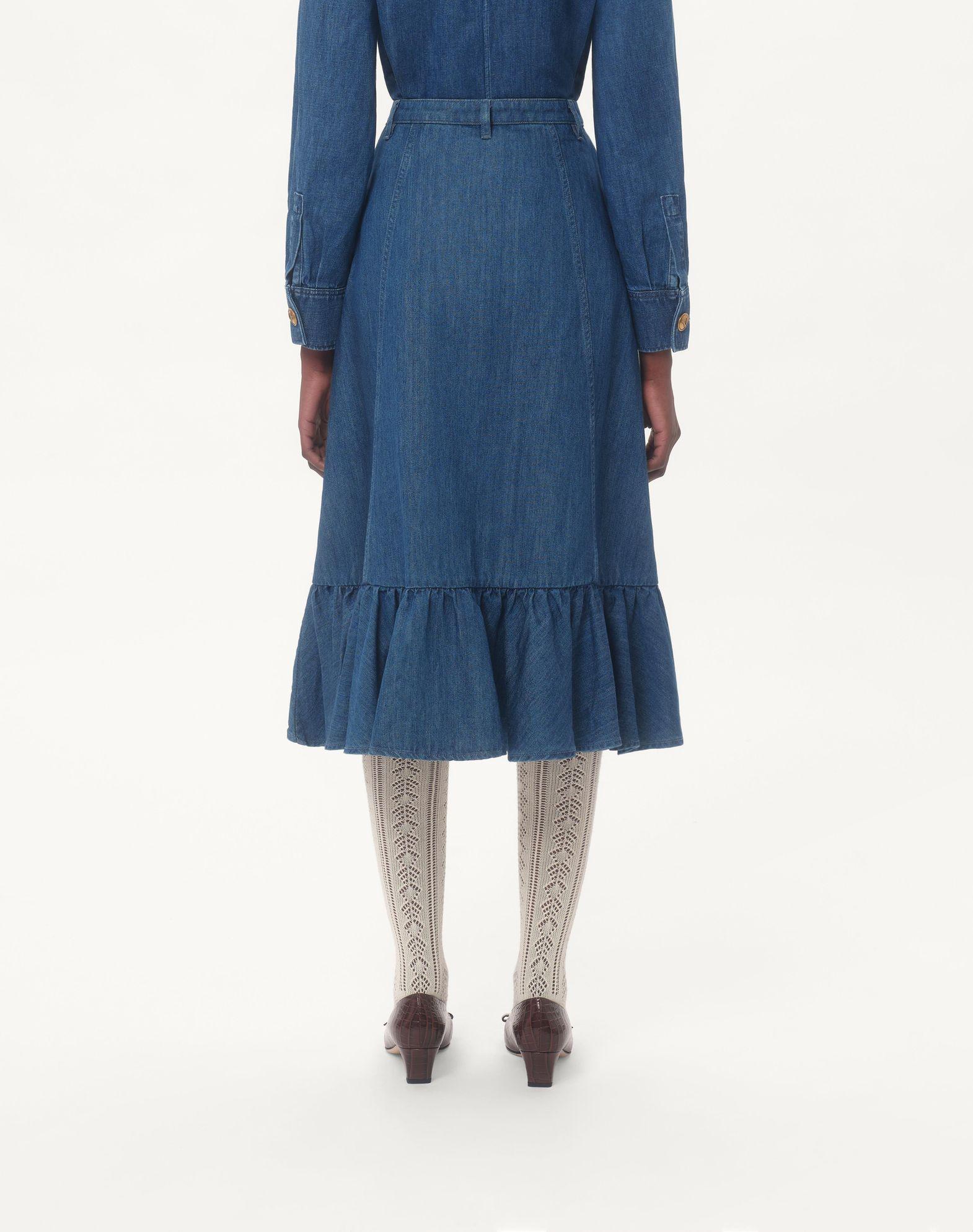 Lightweight Denim Skirt  Product Image