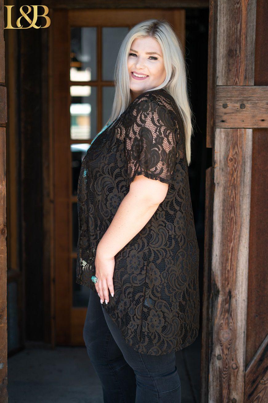 311   Sydney Dark Olive Lace Kimono Product Image