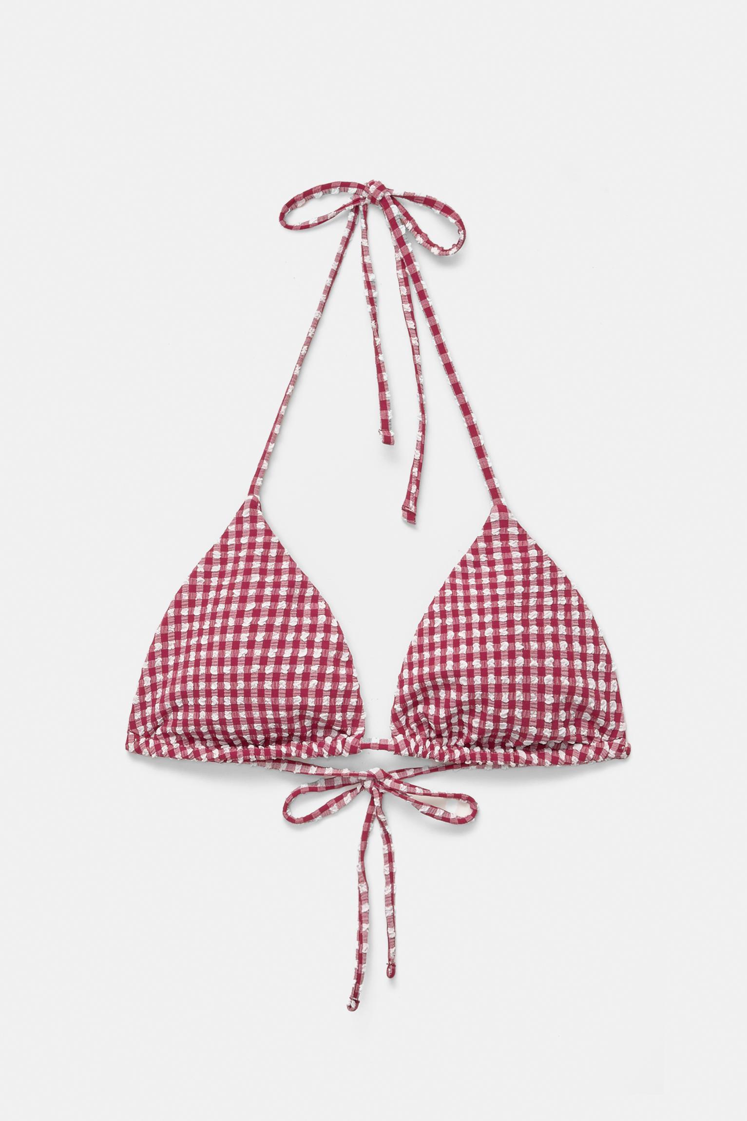 Gingham bikini top Product Image