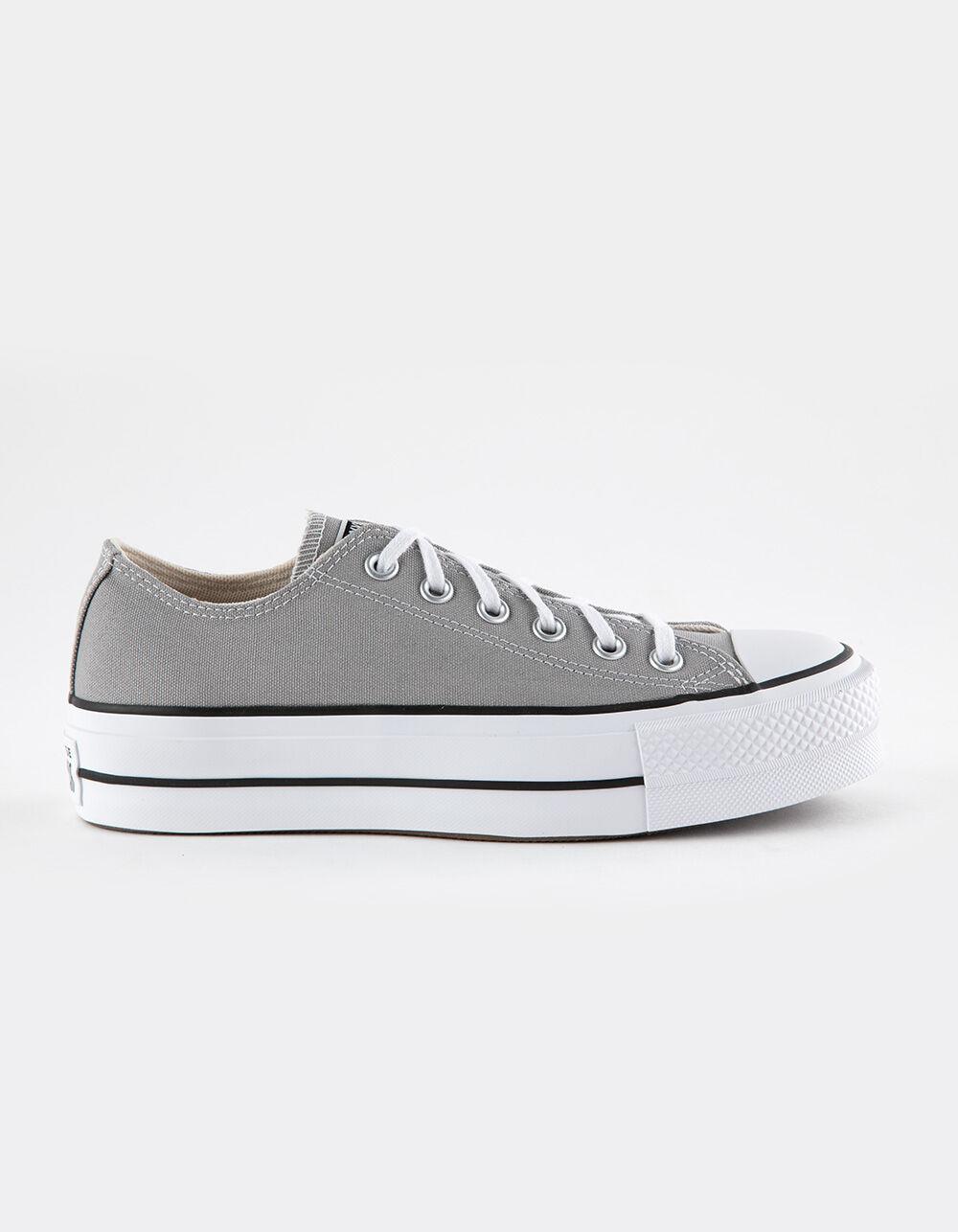 CONVERSE Chuck Taylor All Star Lift Platform Womens Low Top Shoes - GRAY Product Image