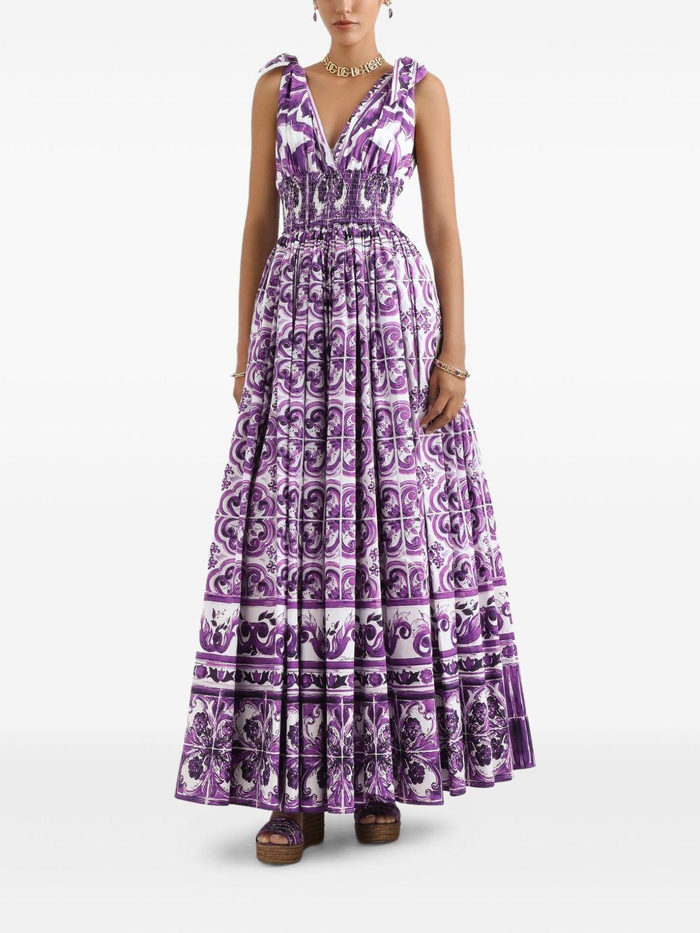 Maiolica-print midi dress Product Image