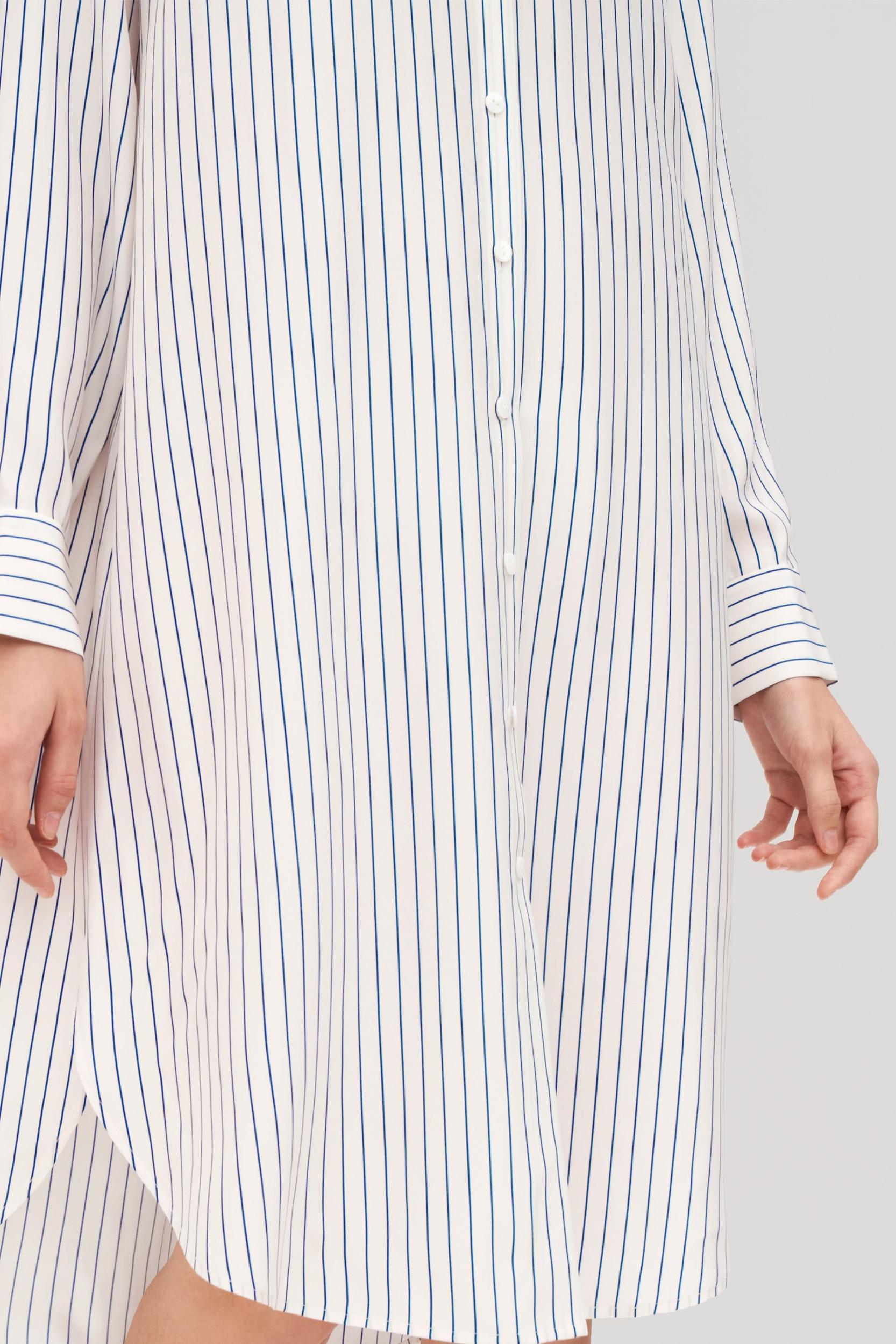 Pinstriped Freesia Shirt Dress Product Image