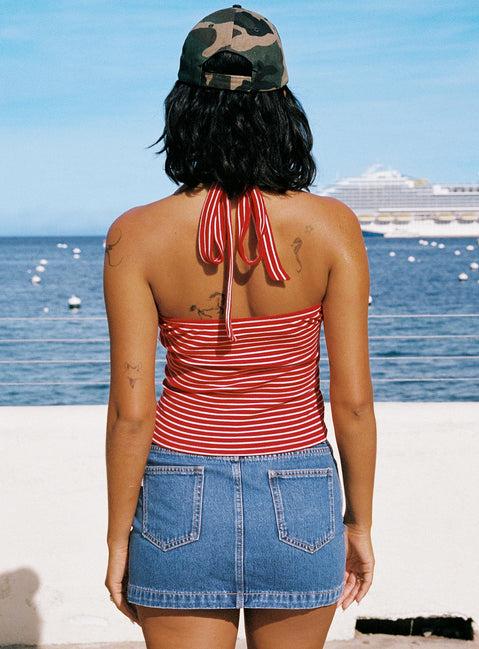 Fossils Denim Mini Skirt Blue Product Image