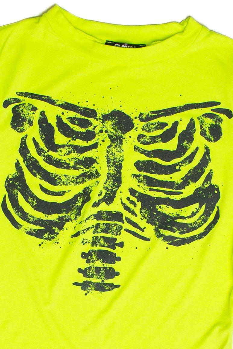 Neon Ribcage Crop T-Shirt Product Image