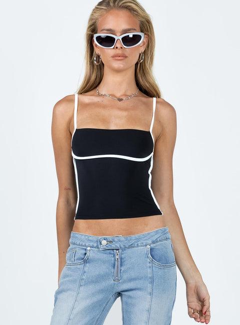 Maidenwell Contrast Top Black Product Image