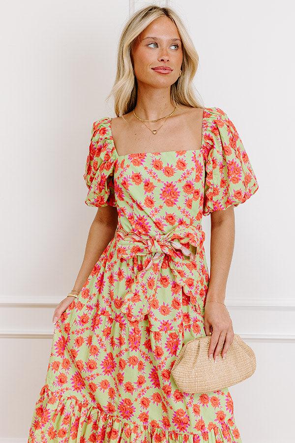 Sweet Skies Floral Midi Dress Product Image