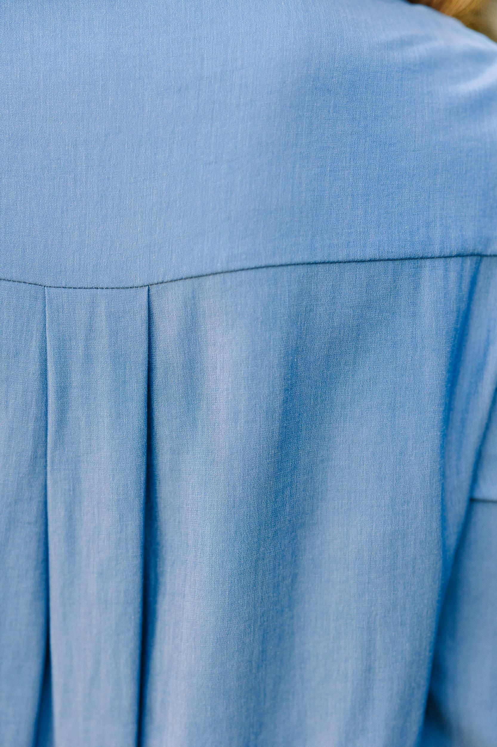 Soon To Be Light Wash Chambray Dress Female Product Image