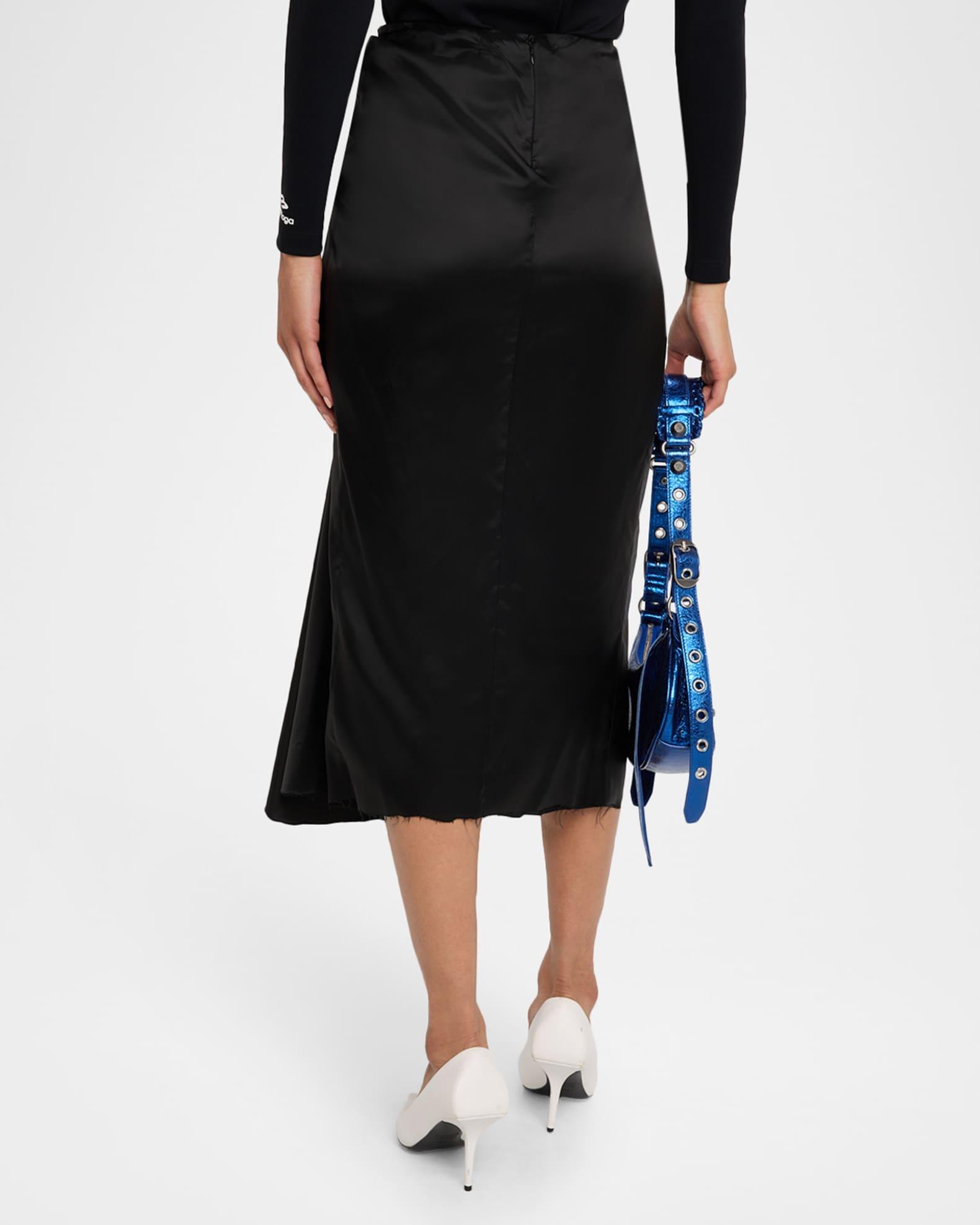 Draped Cupro Midi Skirt Product Image