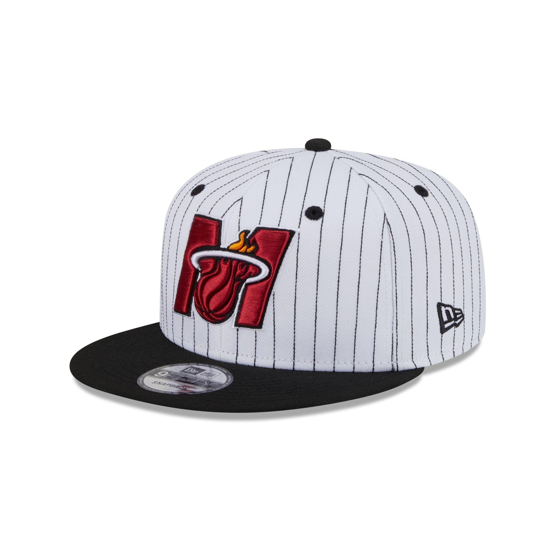 Miami Heat Deceptor Pinstripe 9FIFTY Snapback Hat Male Product Image