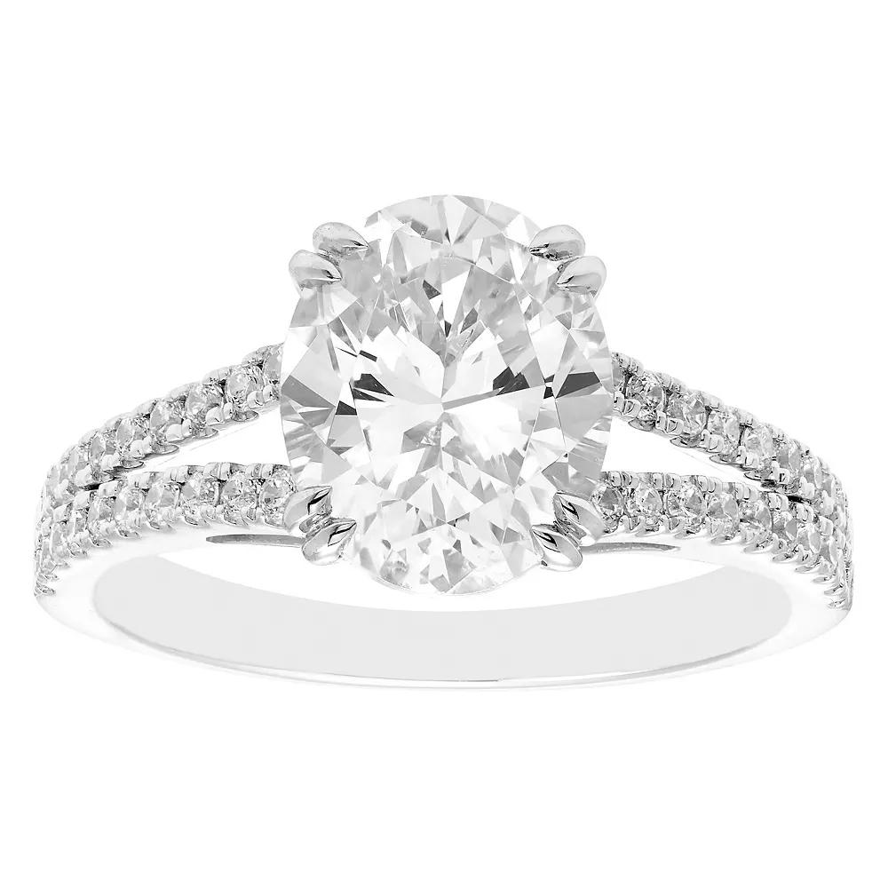 Evergreen Diamonds 14k White Gold 2 1/3 Carat T.W. IGL Certified Oval Lab-Grown Diamond Engagement Ring, Women's, Size: 7, 14k Whgold Product Image