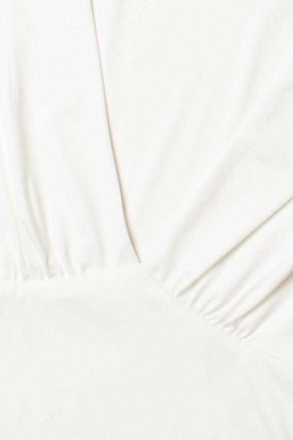 White Plunge V Neck Tee Product Image