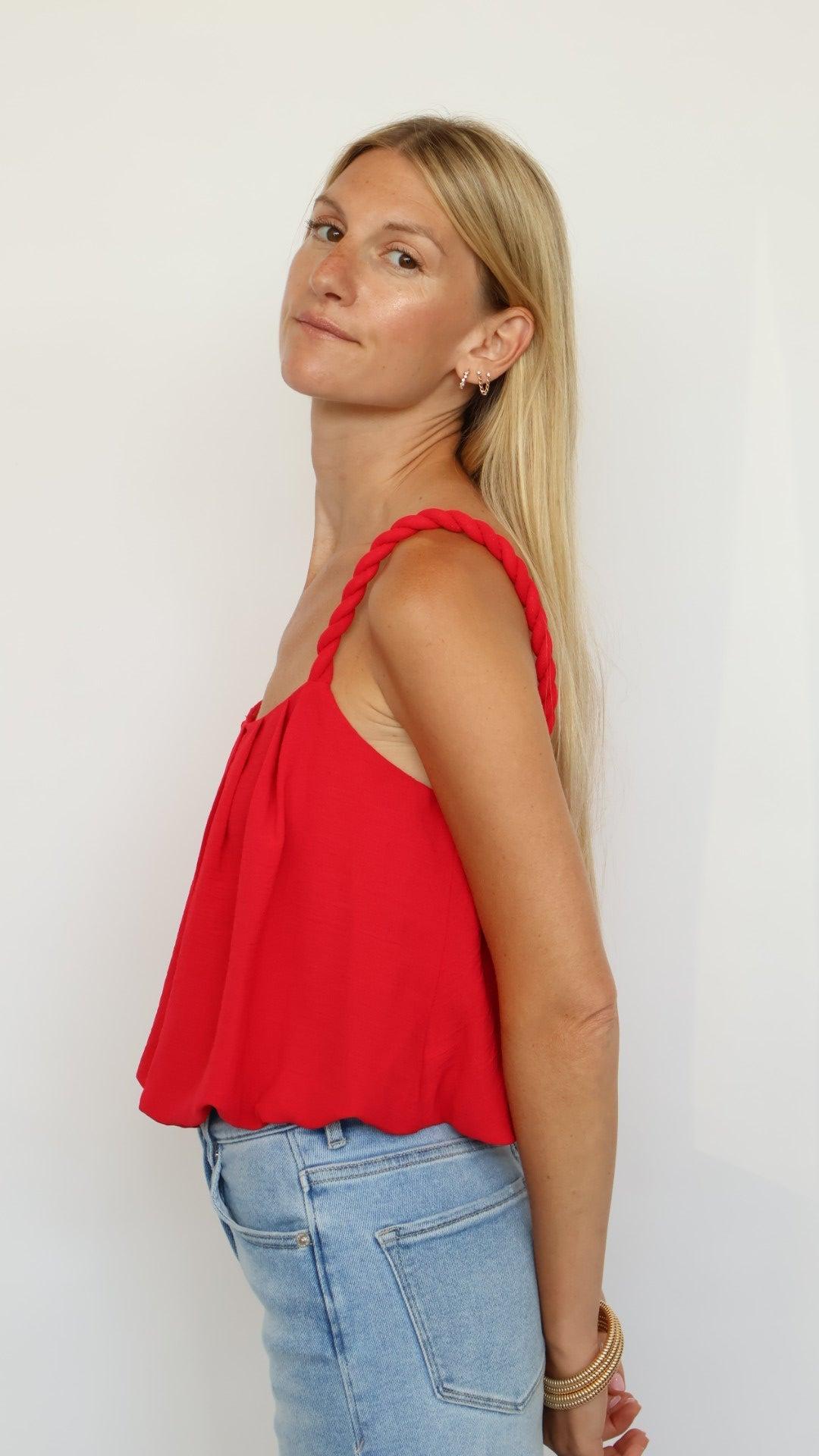 Bubble Braided Strap Top Product Image