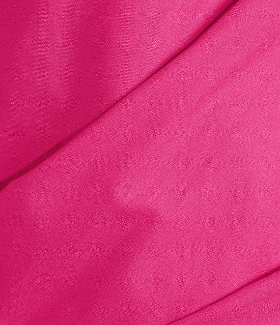 Gibson & Latimer Round Neck Sleeveless Ruched Side Sheath Midi Dress Product Image