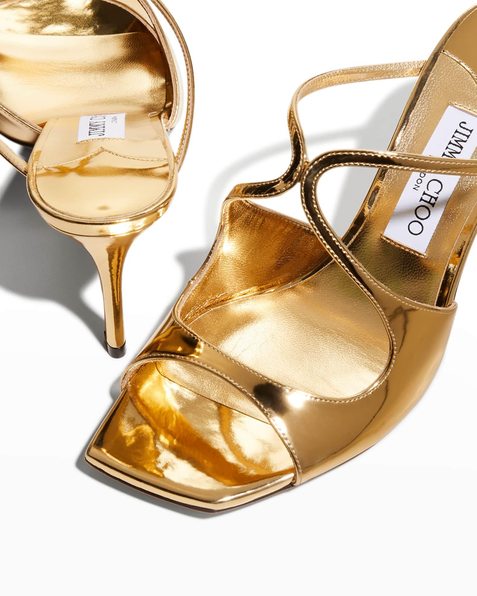 Anise Metallic Leather Slide Sandals Product Image