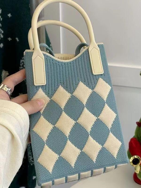 Houndstooth Split-Joint Bags Crossbody Bags Handbags Product Image