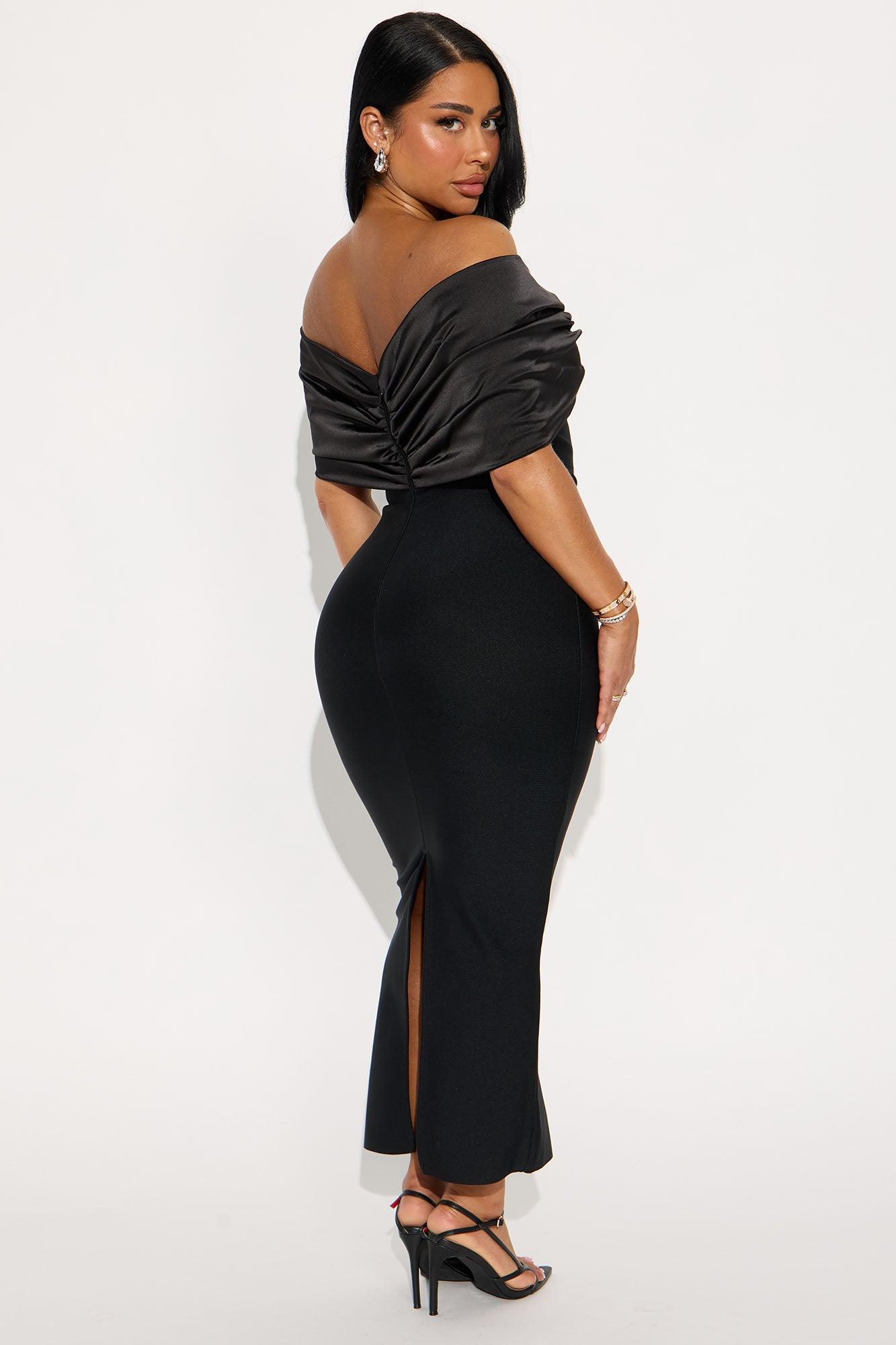 Pretty Privilege Bandage Midi Dress - Black Female Product Image