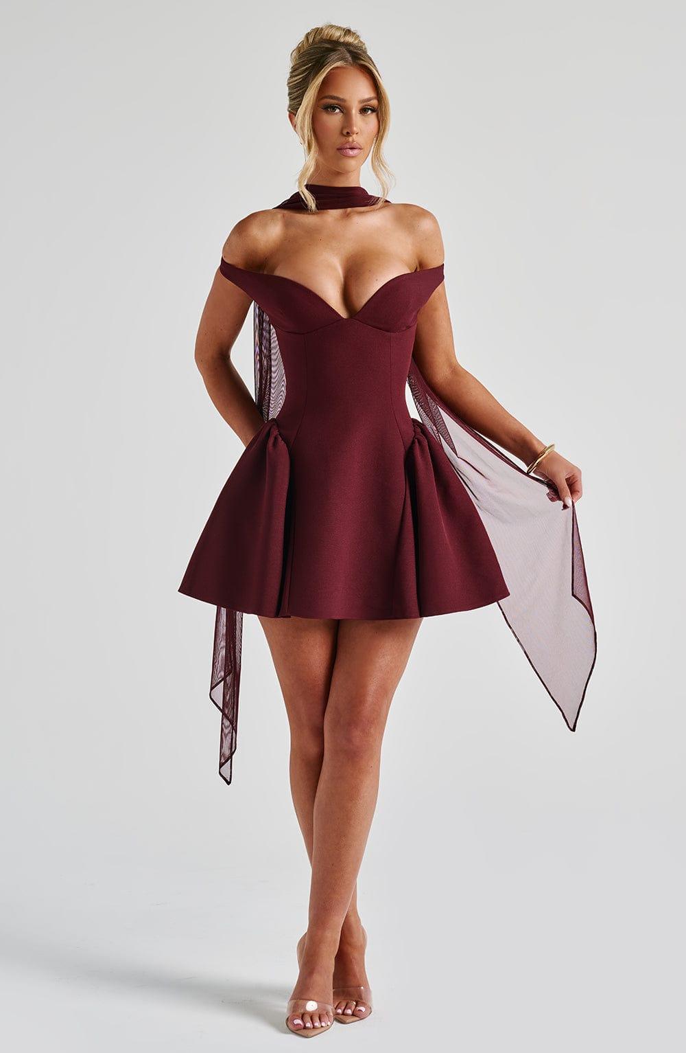 Marla Mini Dress - Cherry Lacquer Product Image
