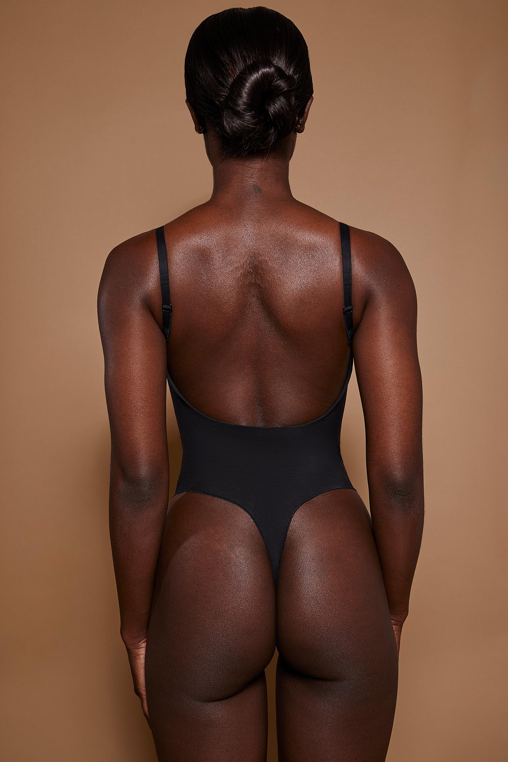 Soft Mesh Bodysuit in Black Female Product Image