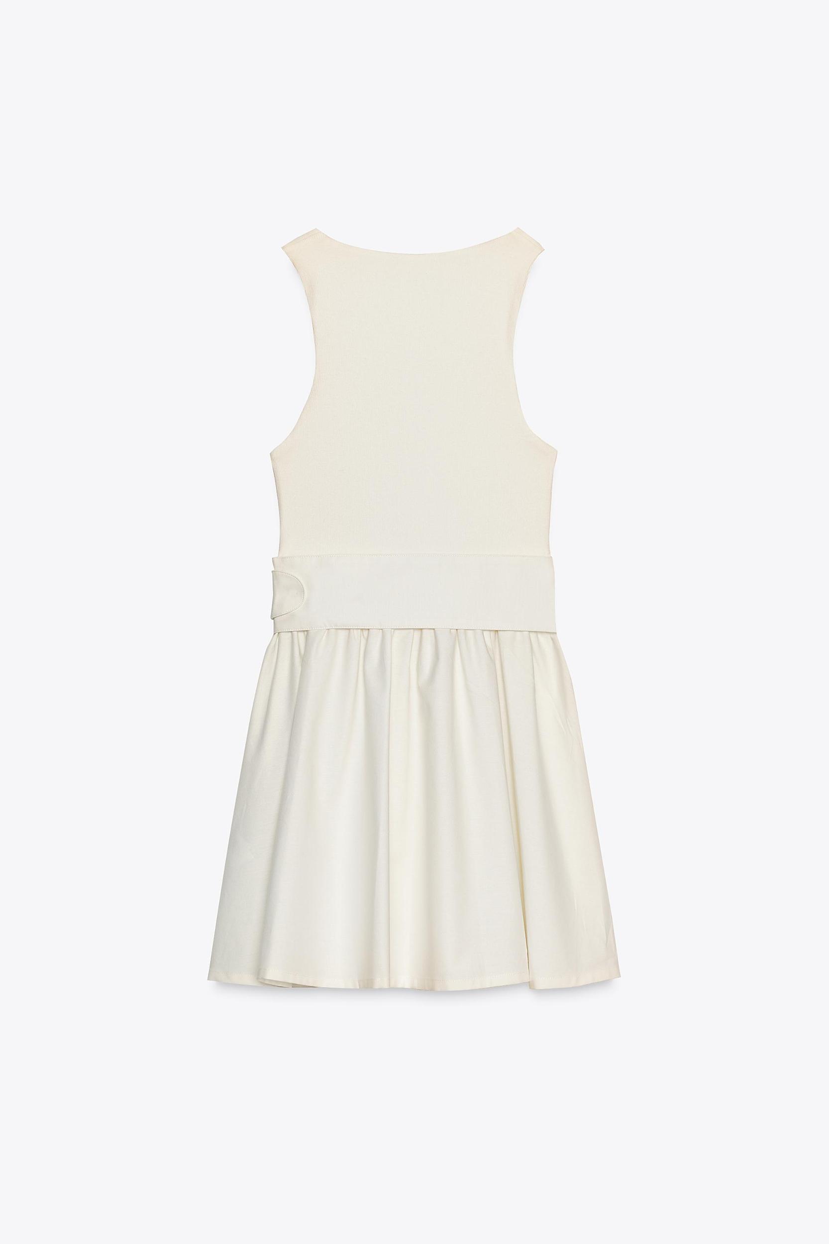 COMBINATION TWILL BELTED DRESS Product Image