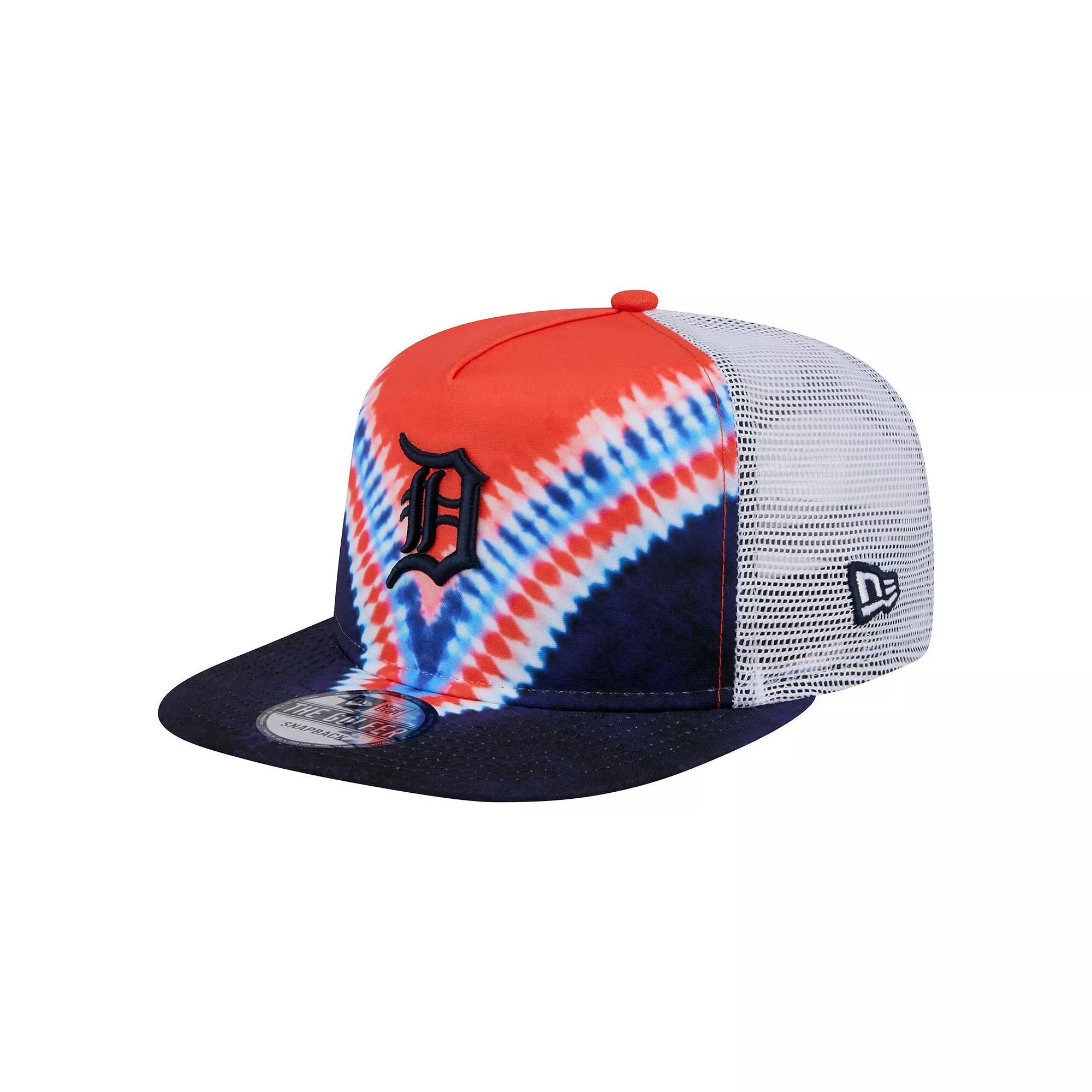 Men's New Era Gray/Blue Detroit Lions Throwback Dye Golfer Snapback Hat, Grey Product Image