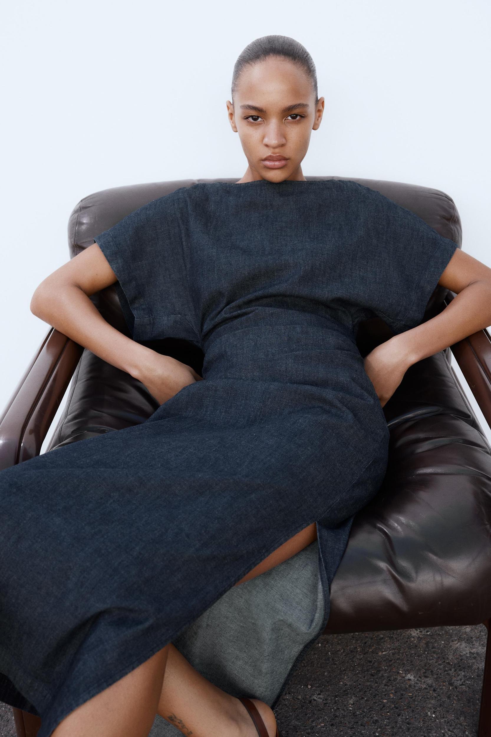 DRAPED MIDI DRESS Product Image