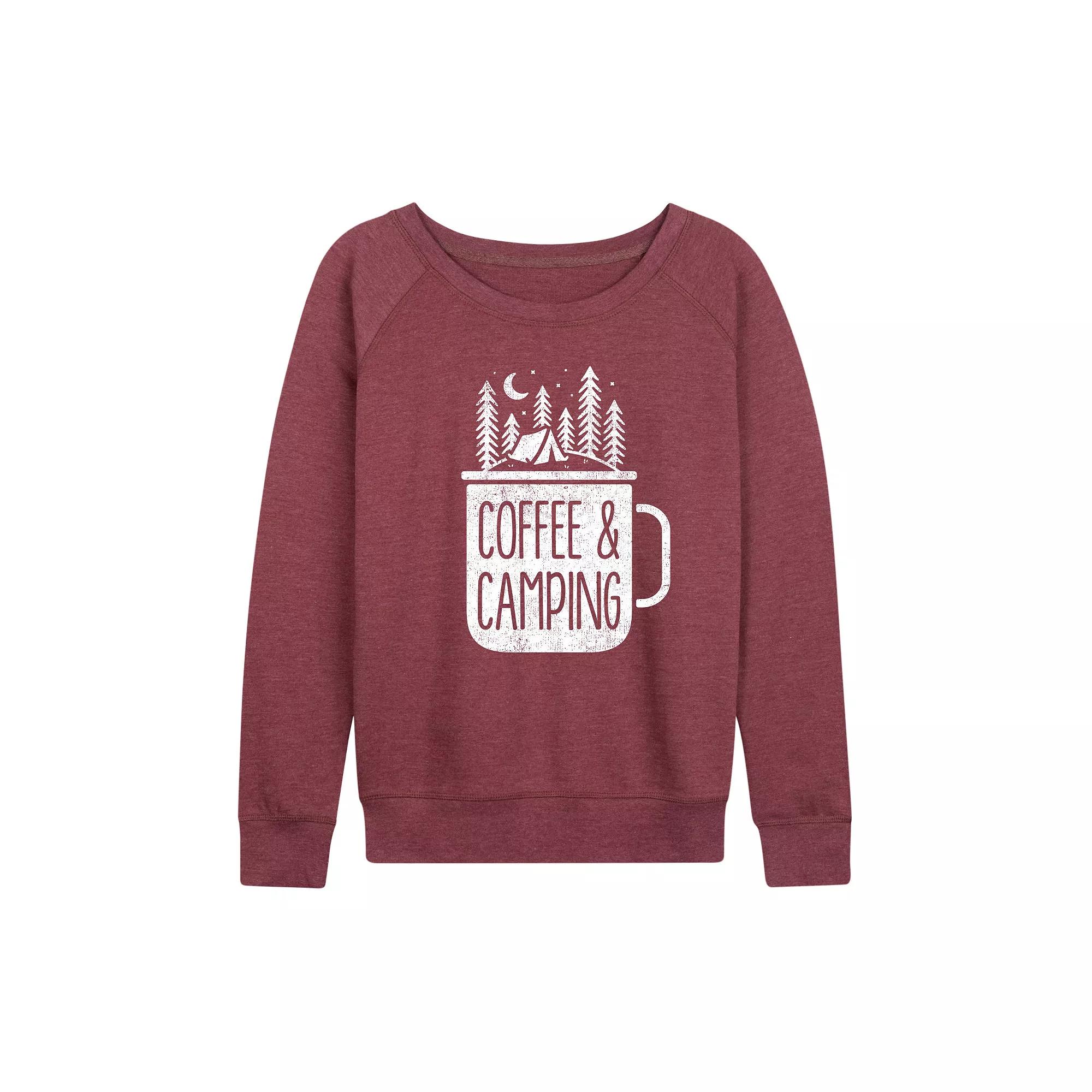 Women's Coffee And Camping French Terry Long Sleeve Tee,  Product Image
