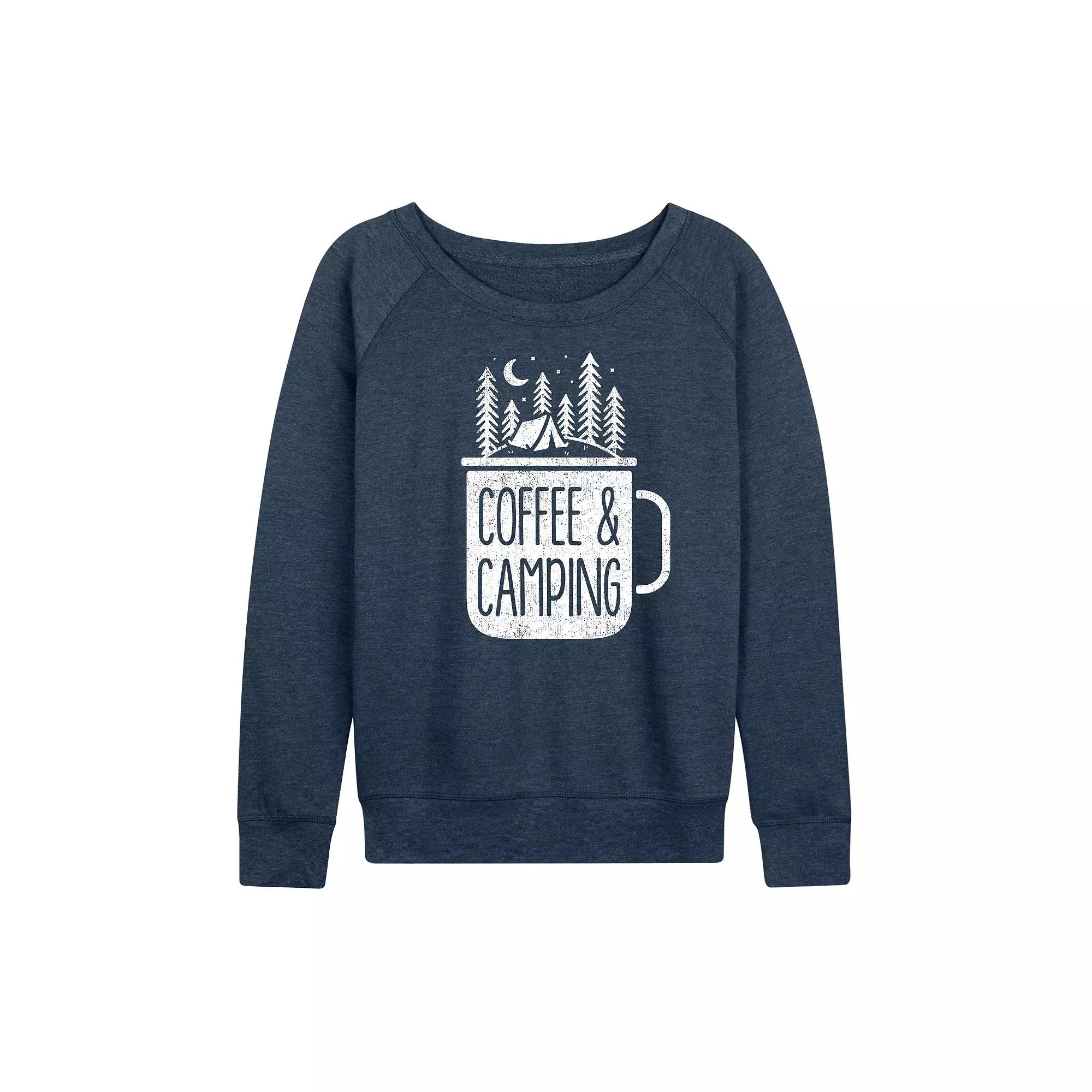 Women's Coffee And Camping French Terry Long Sleeve Tee,  Product Image