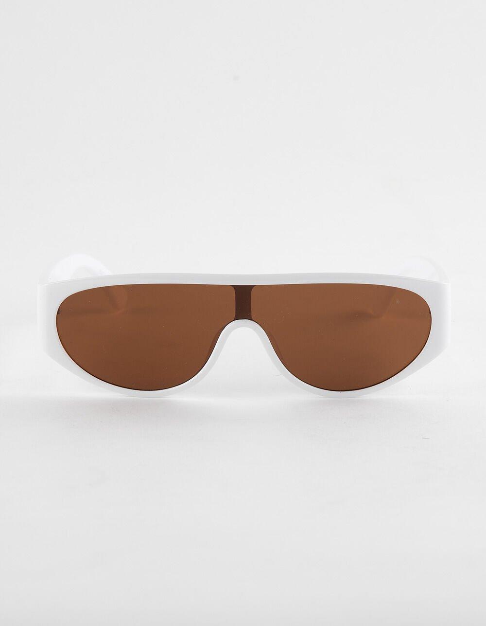 RSQ Future Tense Shield Sunglasses - WHITE Product Image