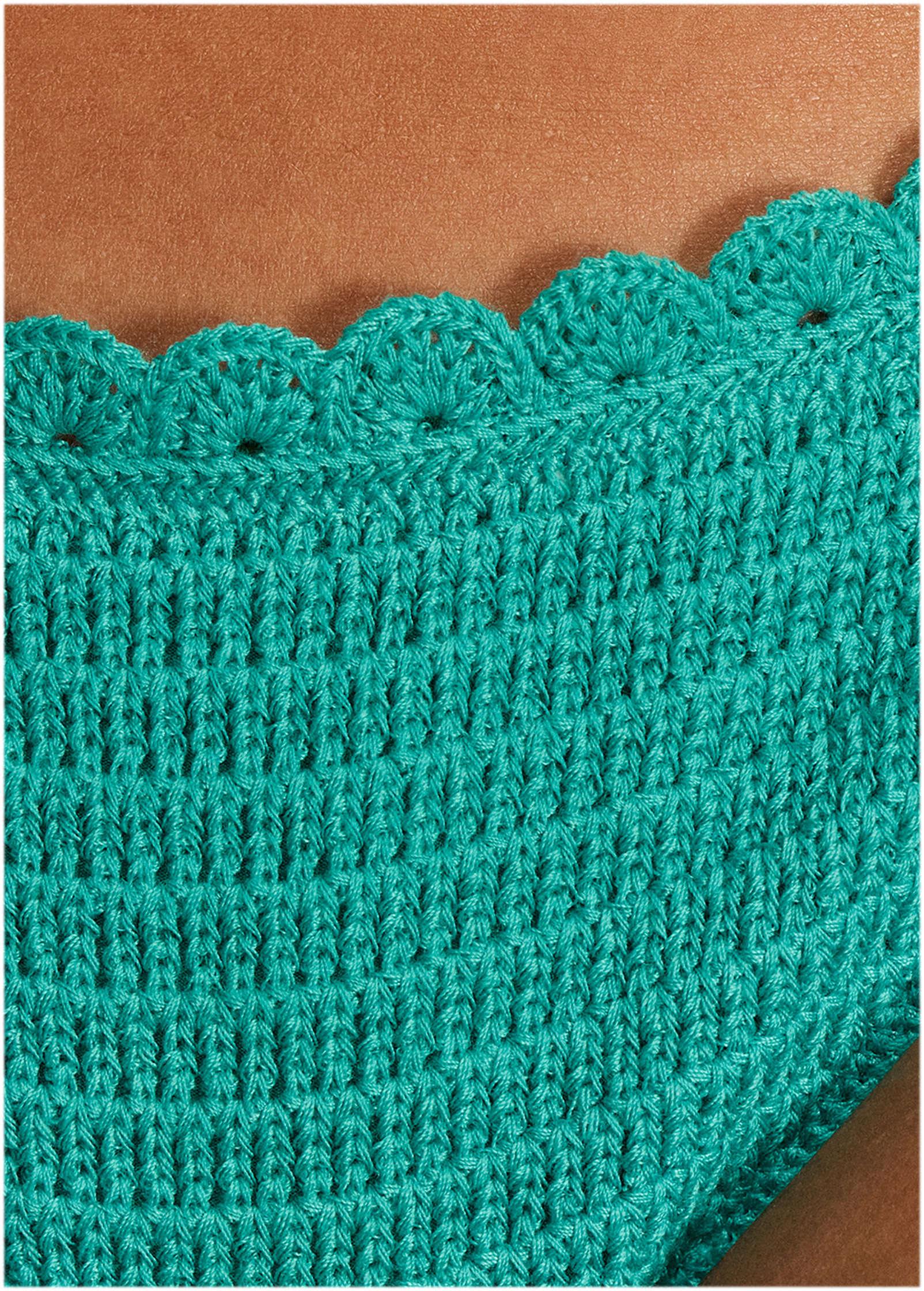 Crochet Anguilla Halter Top - Tropical Green Product Image