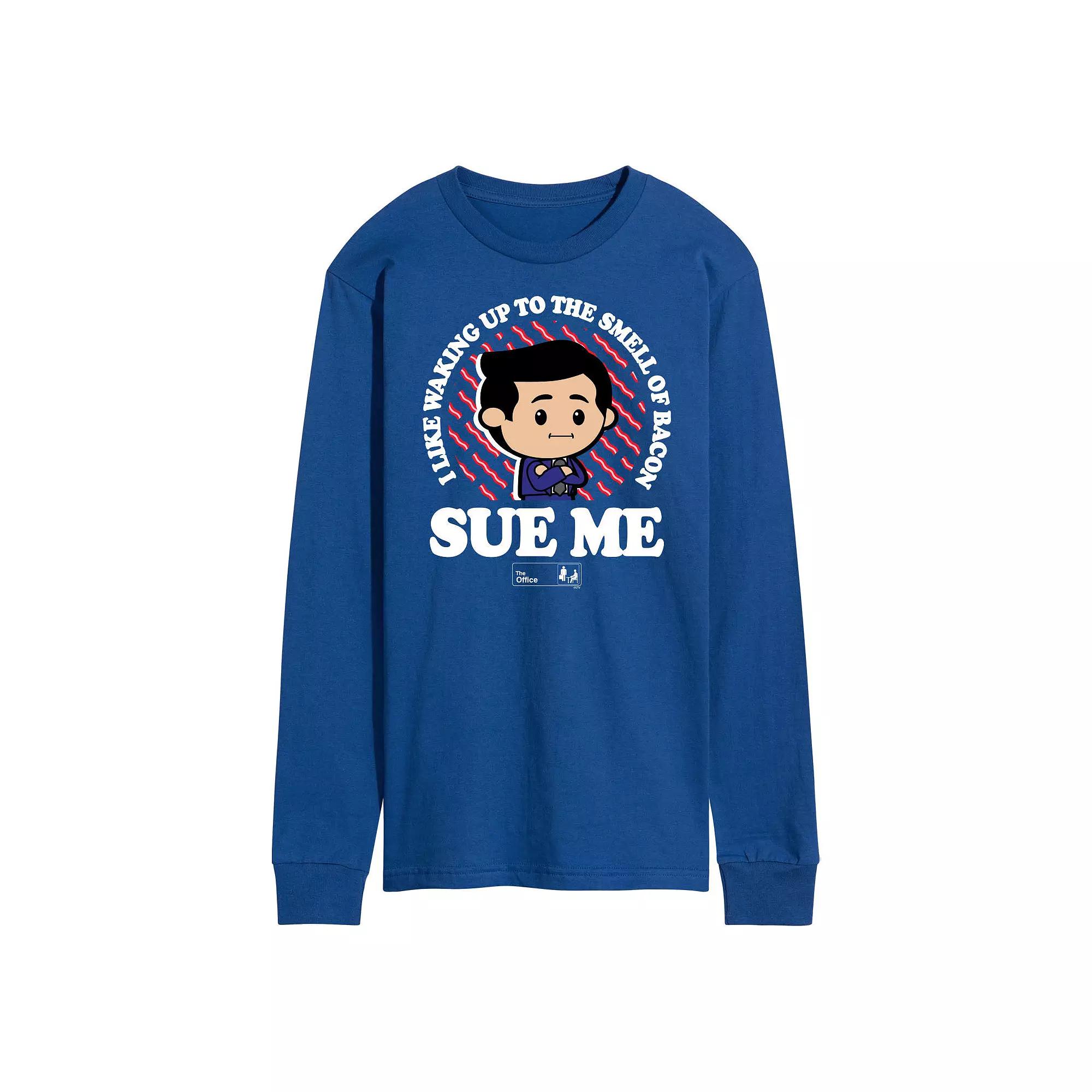 Men's The Office Bacon Sue Me Long Sleeve,  Product Image