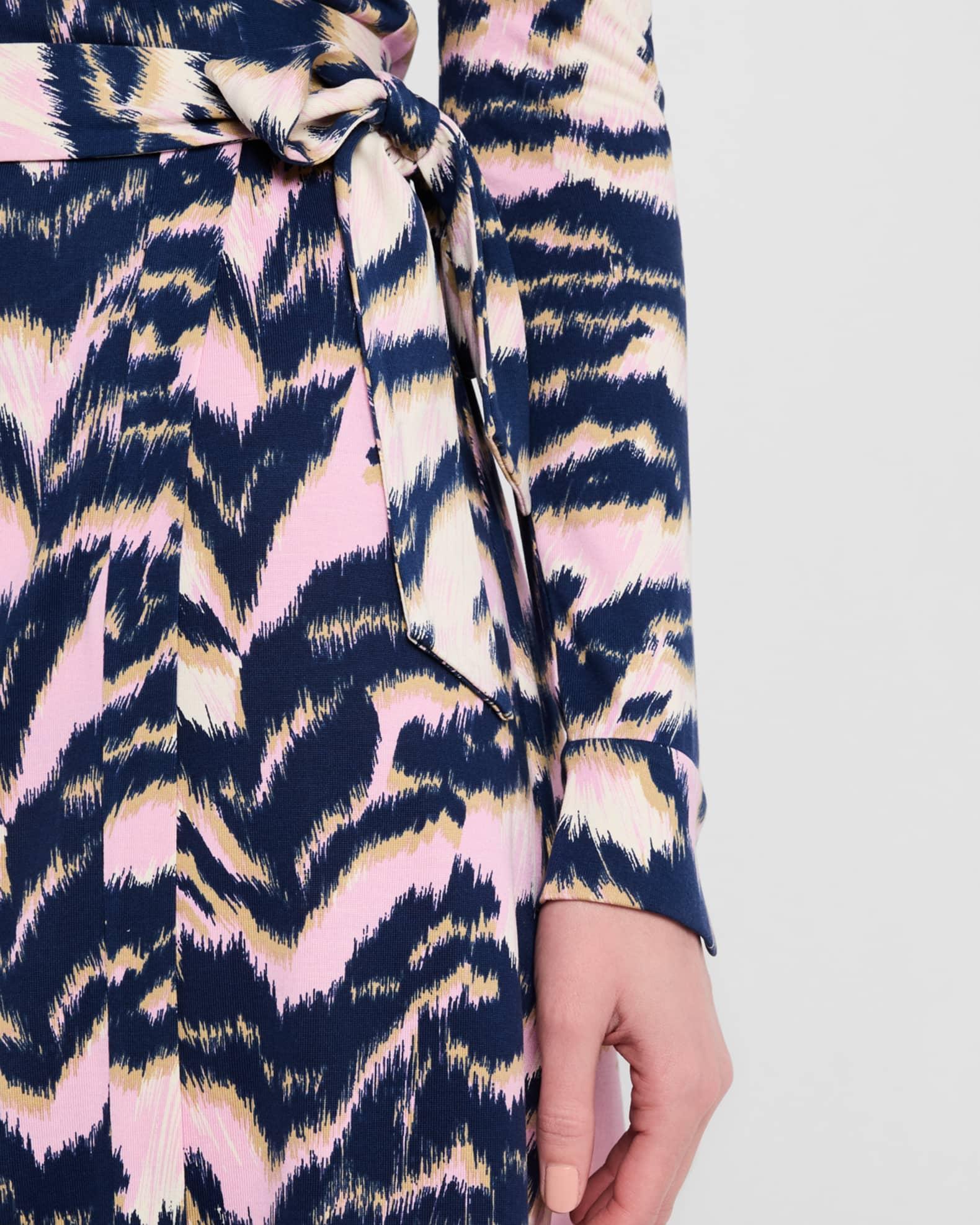 Abigail Tiger-Print Midi Wrap Dress Product Image